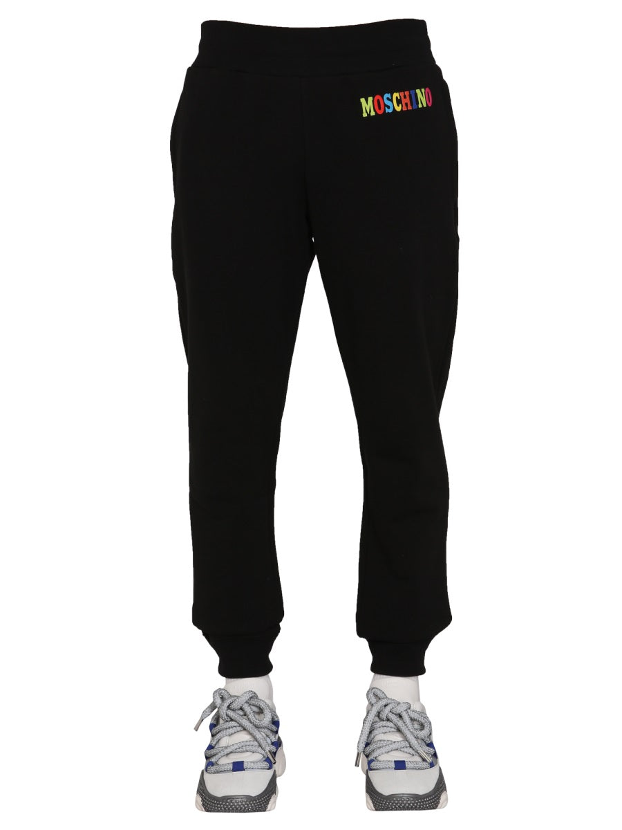 MOSCHINO COUTURE Multicolor Logo Jogging Pants