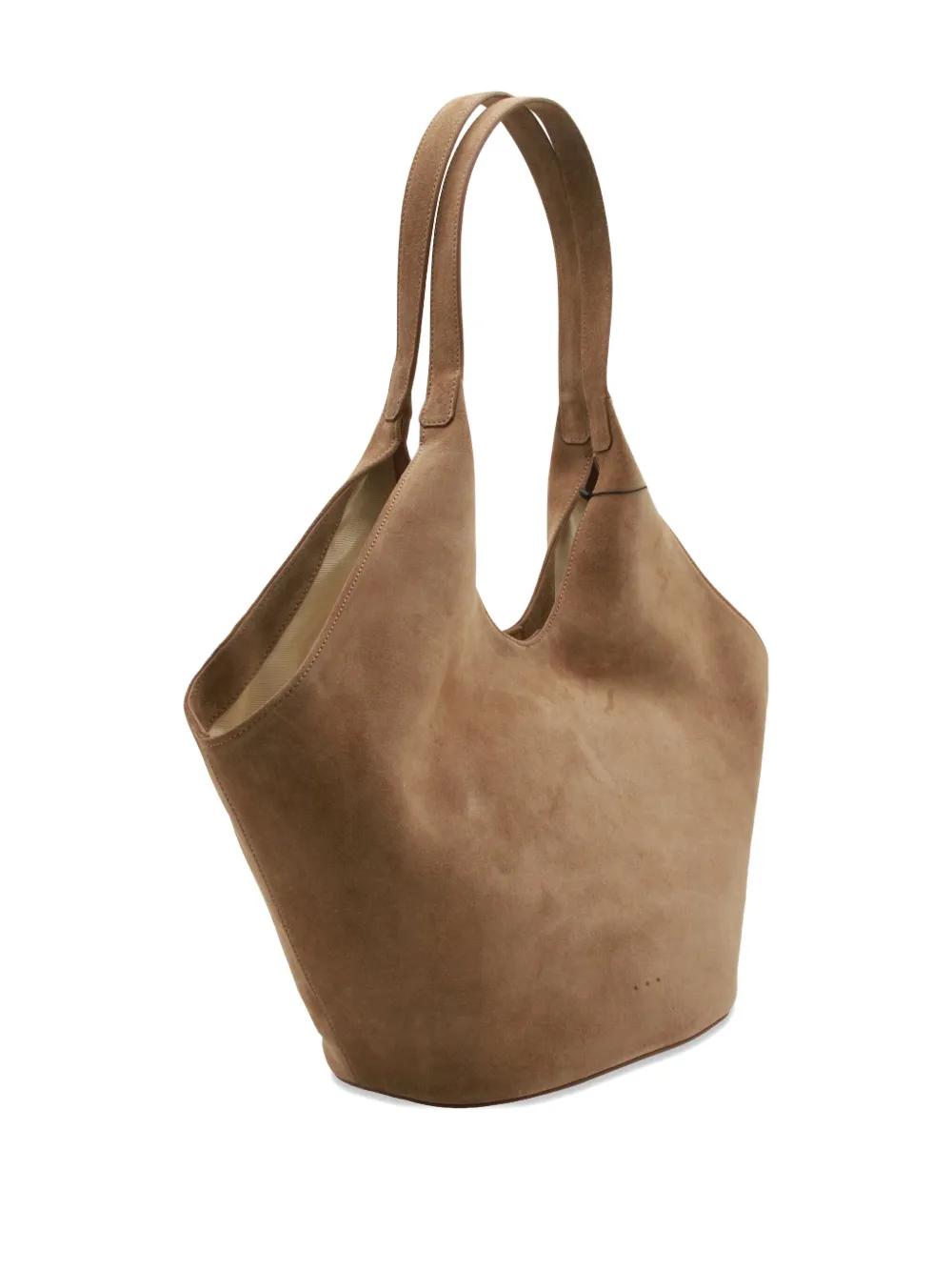 AESTHER EKME Suede Shopper Handbag with Two Top Handles