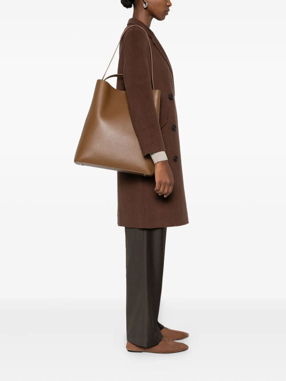 AESTHER EKME Large Suede Shoulder Handbag