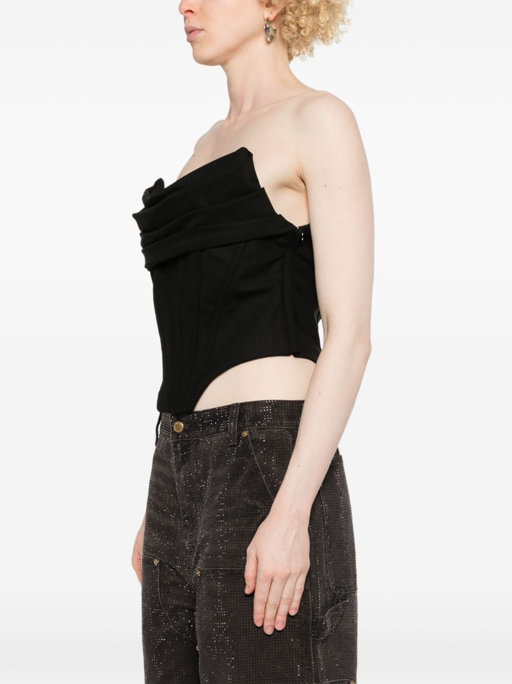GIUSEPPE DI MORABITO Strapless Bustier-Style Top