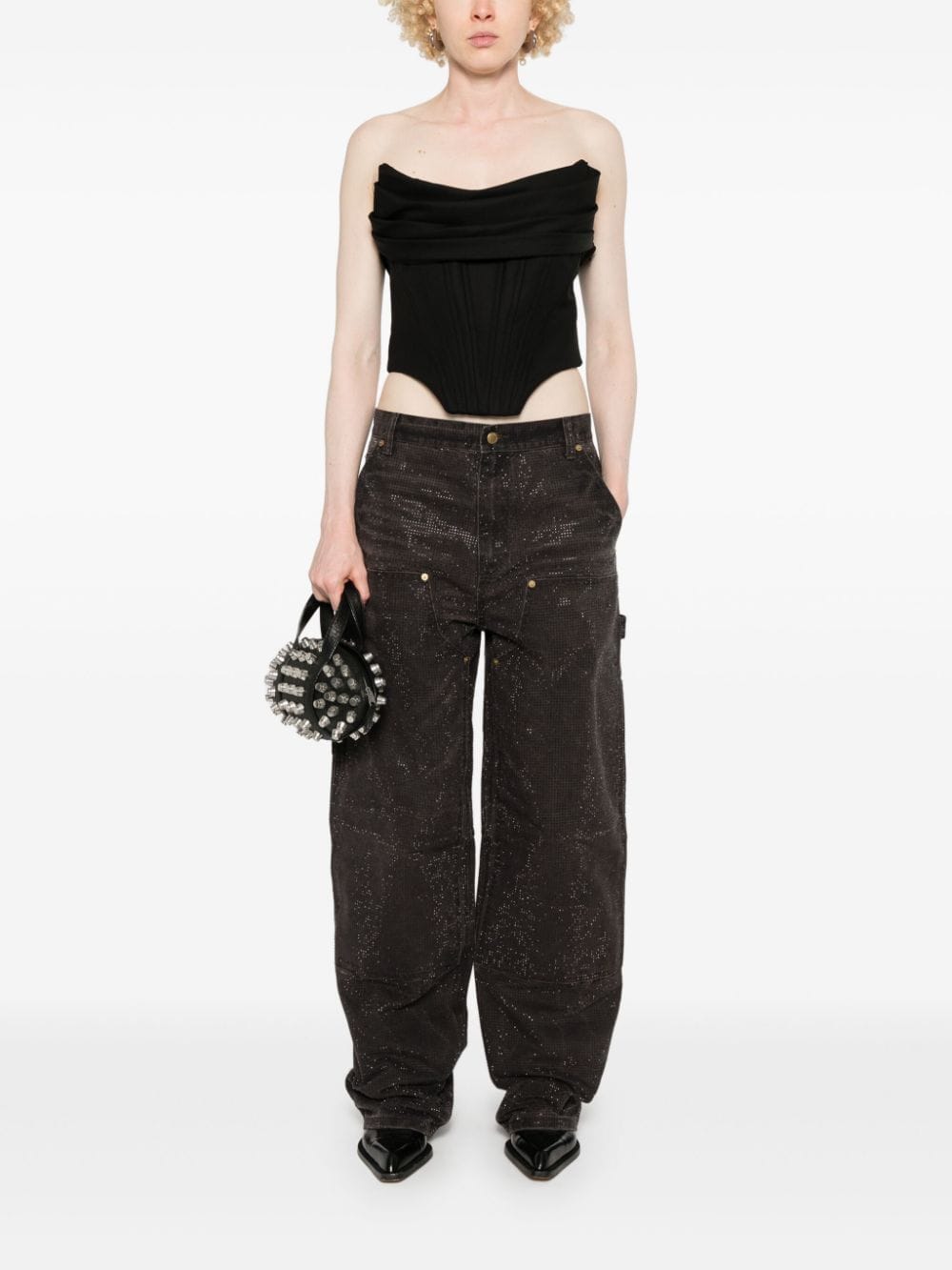 GIUSEPPE DI MORABITO Strapless Bustier-Style Top