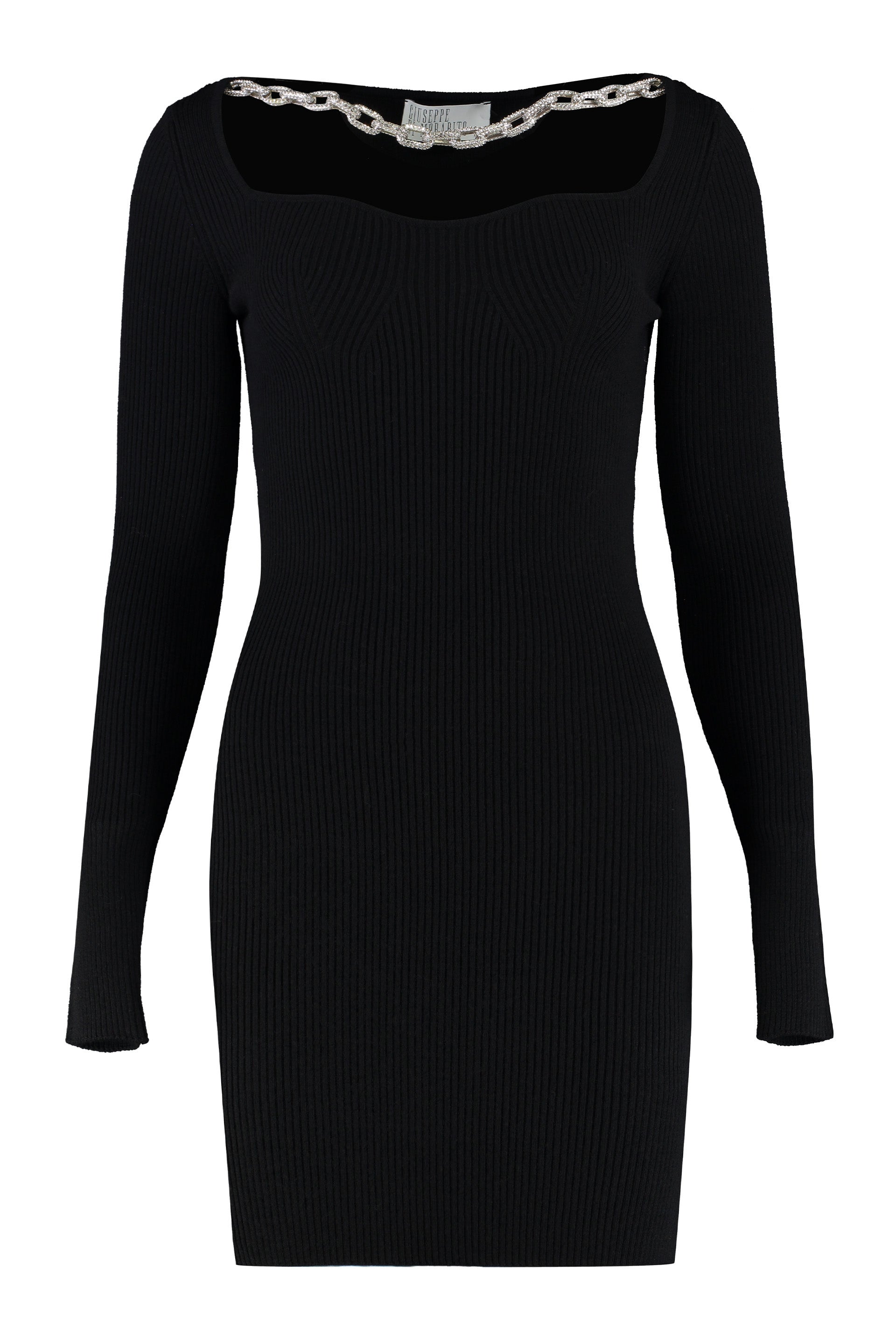 GIUSEPPE DI MORABITO Decorative Chain Knit Dress