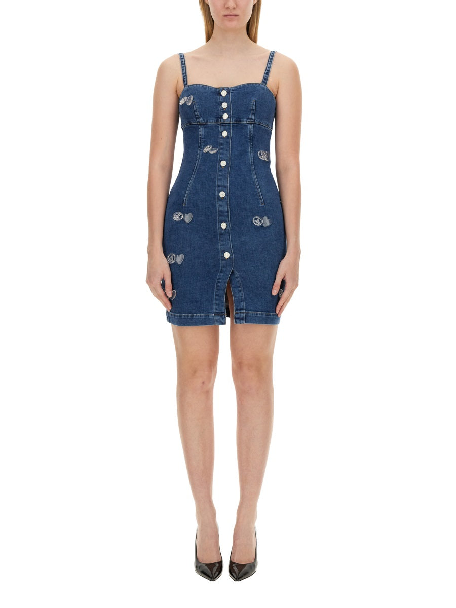 MOSCHINO JEANS Chic Denim Mini Dress for Women