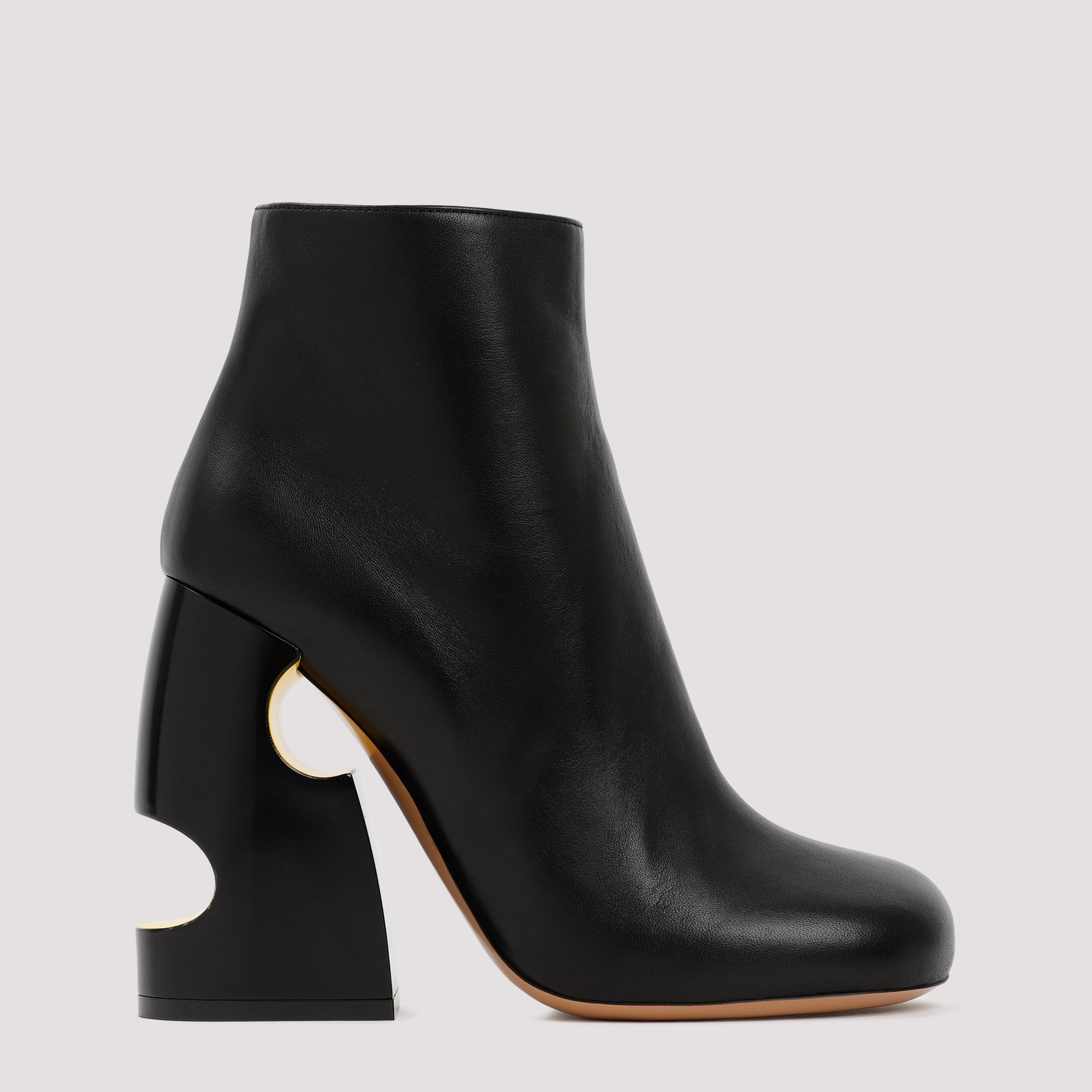 OFF WHITE Pop Bulky Nappa Ankle Boot - 11cm Heel Height