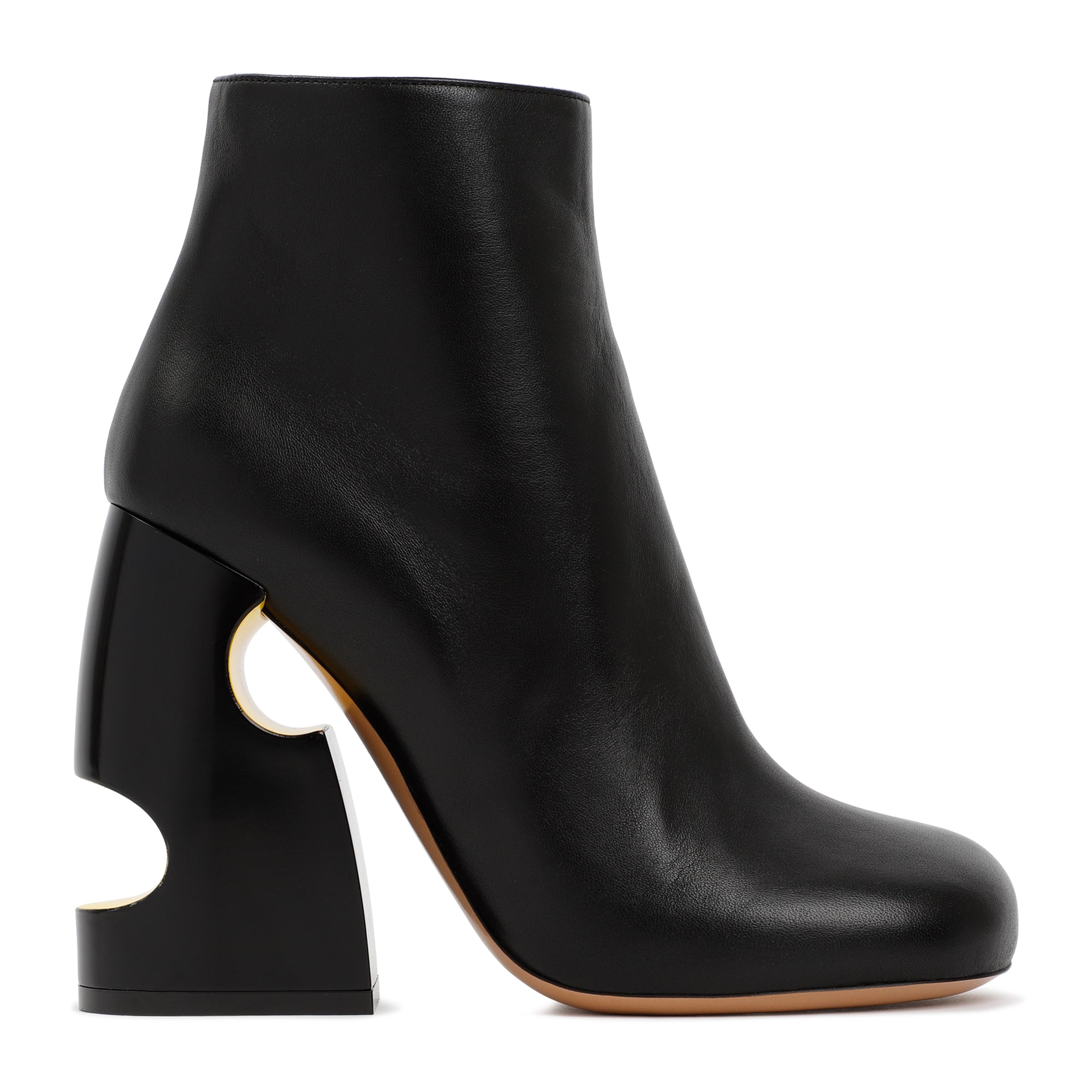 OFF WHITE Pop Bulky Nappa Ankle Boot - 11cm Heel Height