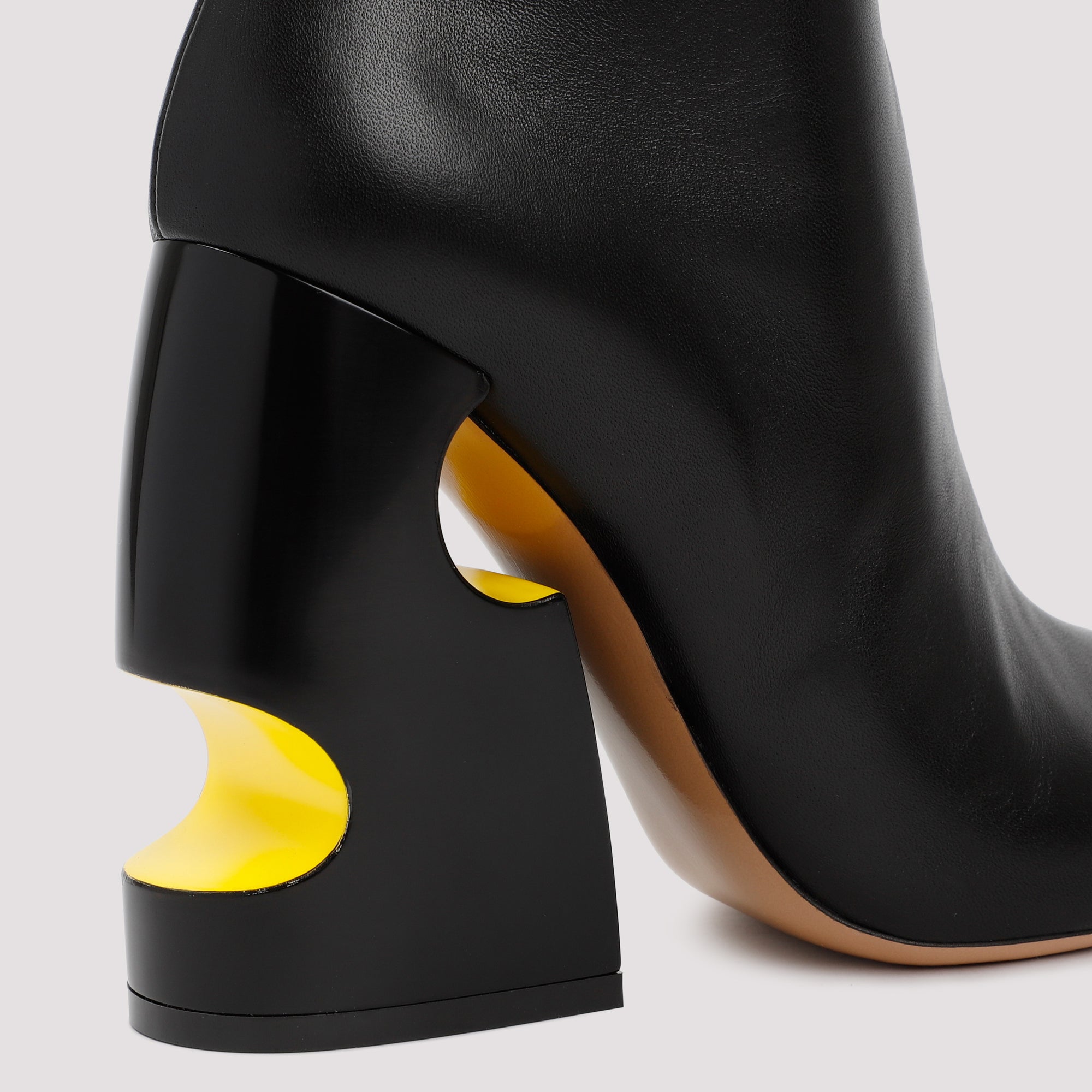 OFF WHITE Pop Bulky Nappa Ankle Boot - 11cm Heel Height