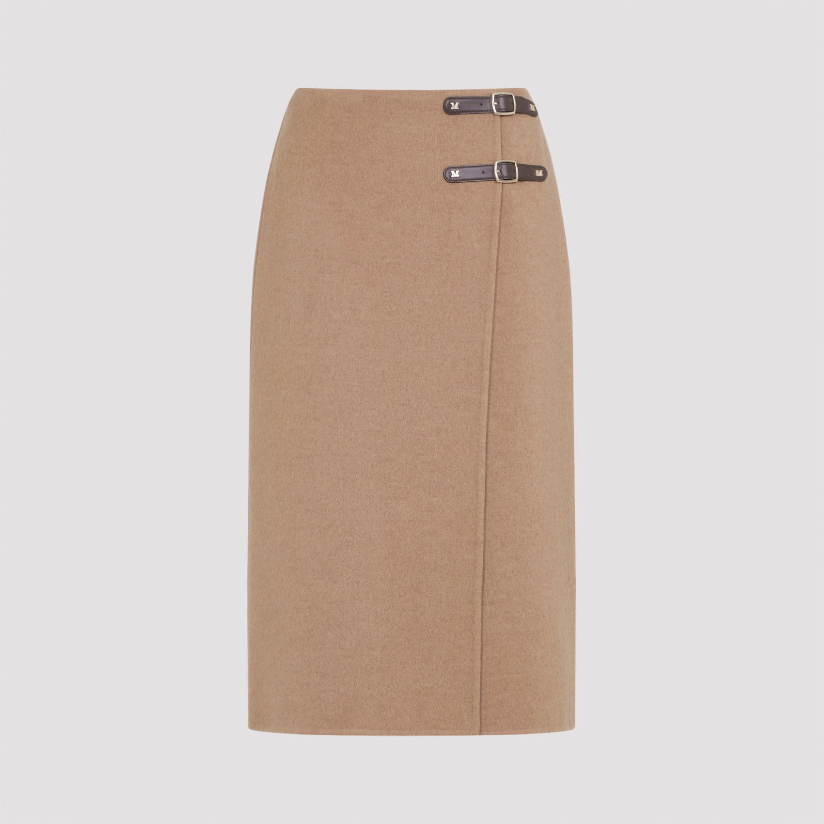 MAX MARA Men's Pencil Skirt - Camel Hair Mini