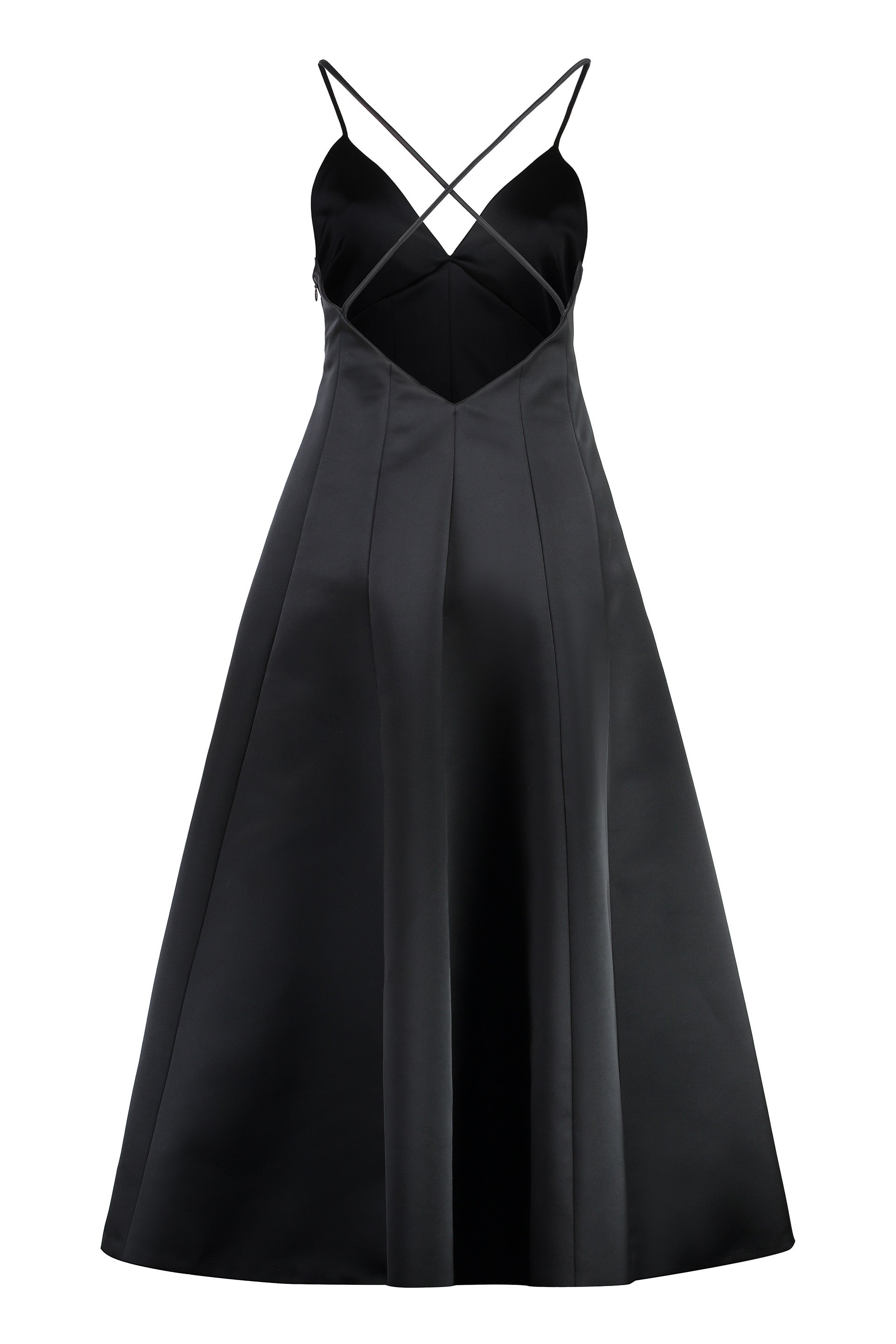 PHILOSOPHY DI LORENZO SERAFINI Women's Flared Skirt Satin Mini Dress