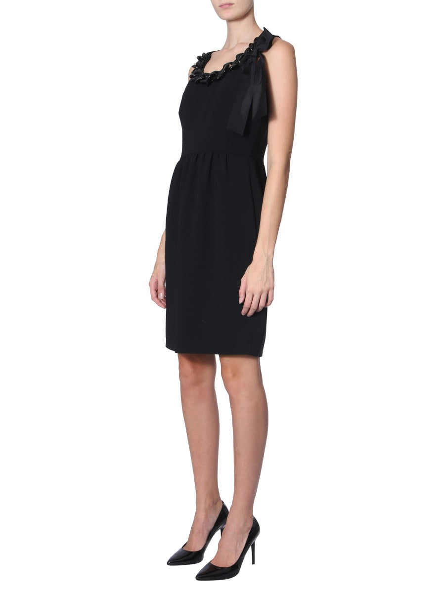 BOUTIQUE MOSCHINO Chic Back Zip Mini Dress