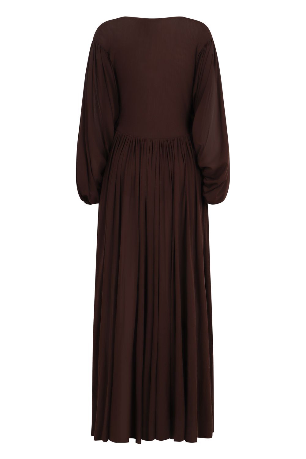 PHILOSOPHY DI LORENZO SERAFINI Draped Long Dress with Wide Sleeves