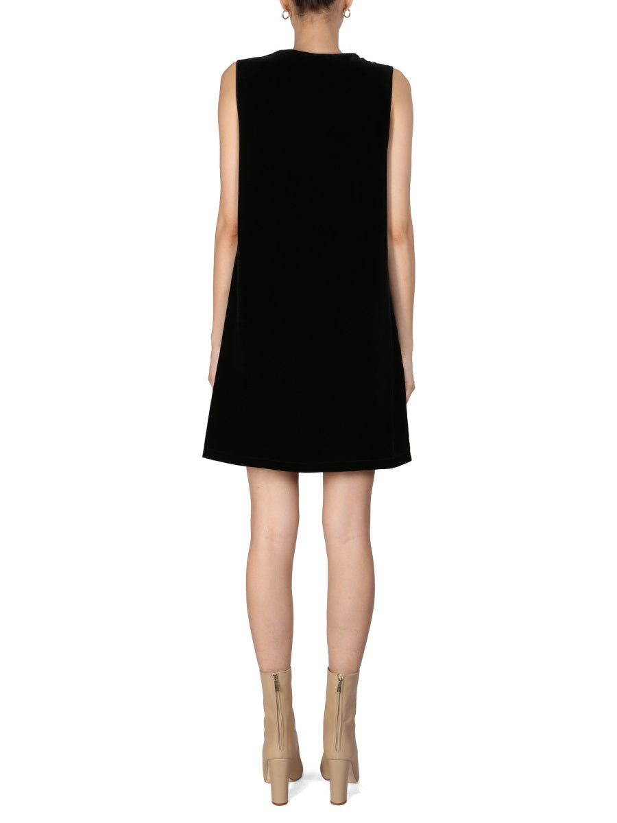 BOUTIQUE MOSCHINO Mini Trapeze Dress with Square Neckline