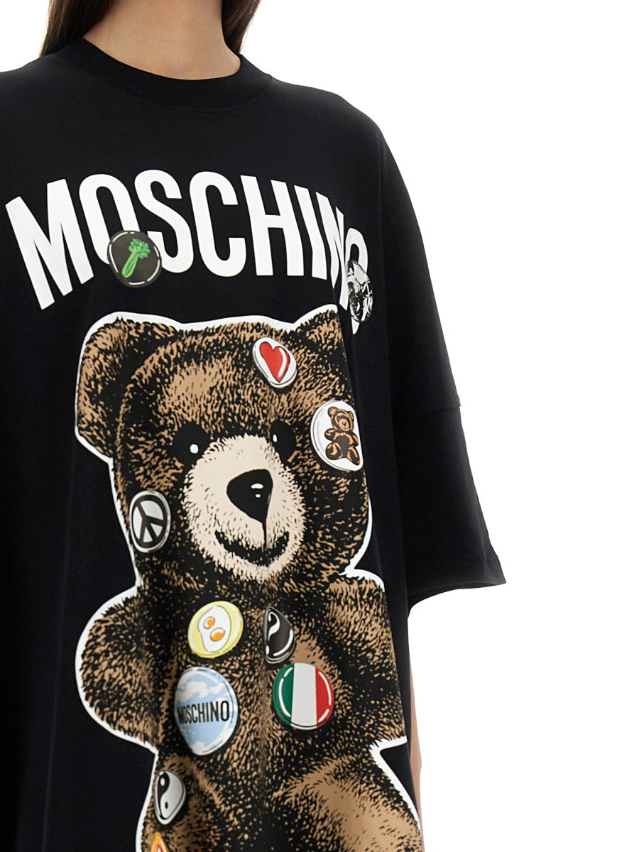 MOSCHINO COUTURE Oversized Teddy Bear Short Dress
