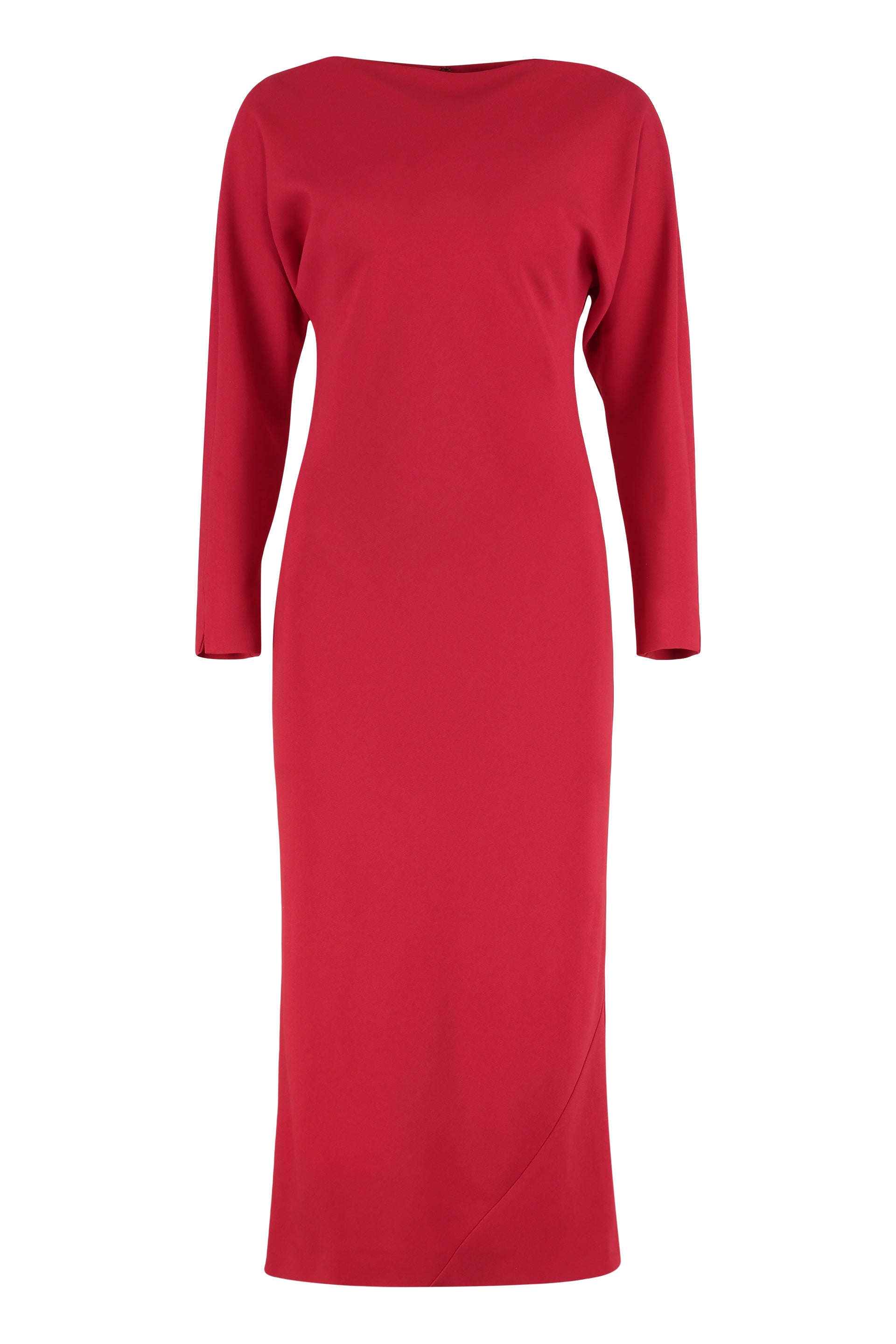 ALBERTA FERRETI Form-Fitting Midi Dress with Long Sleeves