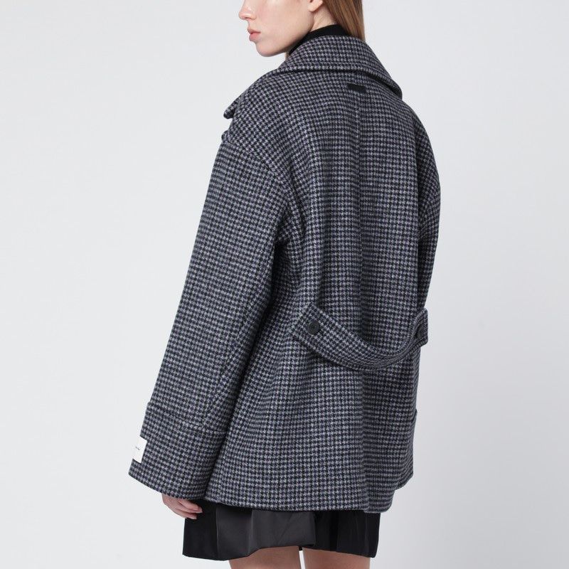 CALVIN KLEIN Double-Breasted Houndstooth Jacket for Women