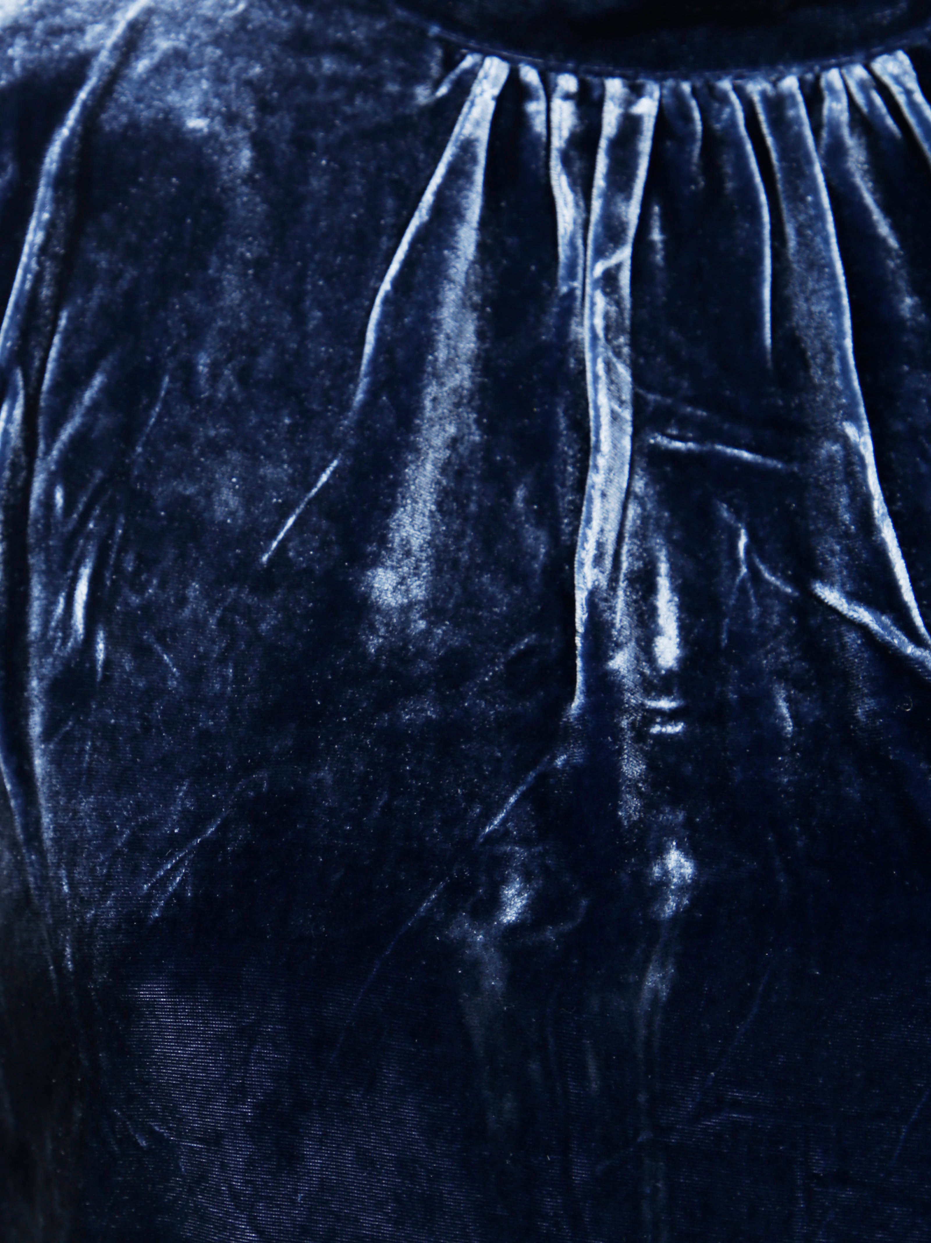 ROTATE Luxurious Silk Velvet Long Sleeve Mini Dress