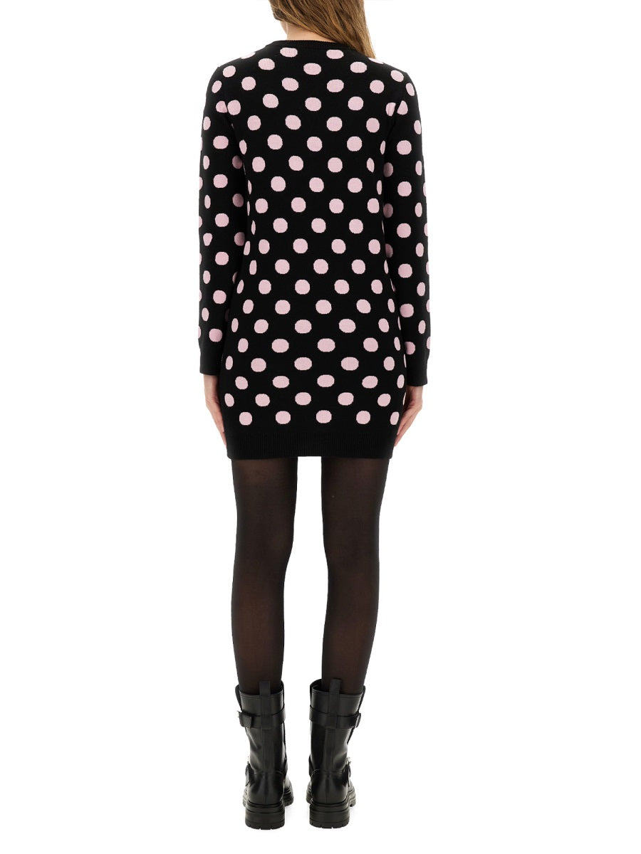 MOSCHINO COUTURE Chic Virgin Wool Dress for Women - FW25