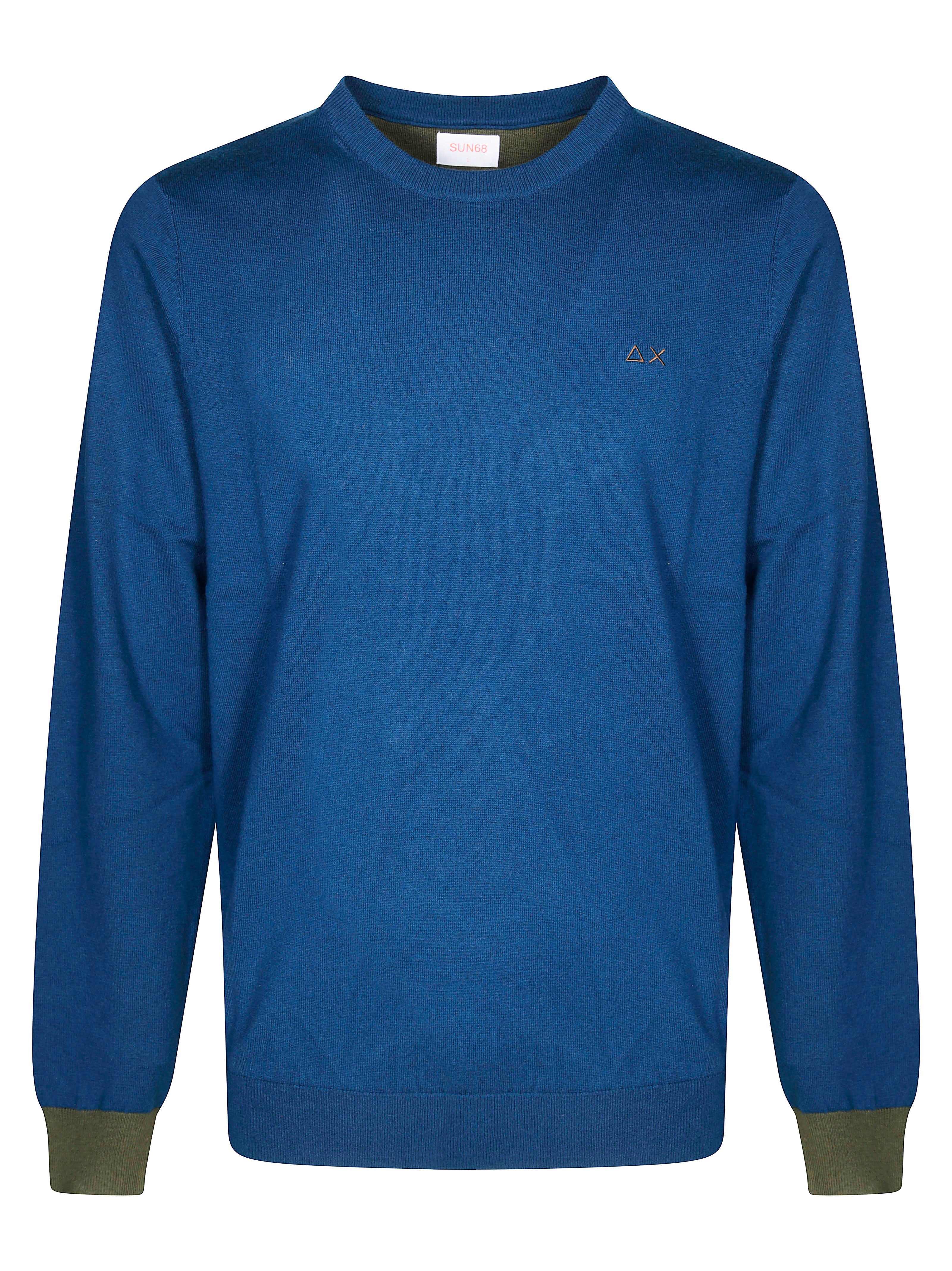 SUN 68 Classic Sweater with Contrast Patches for Women