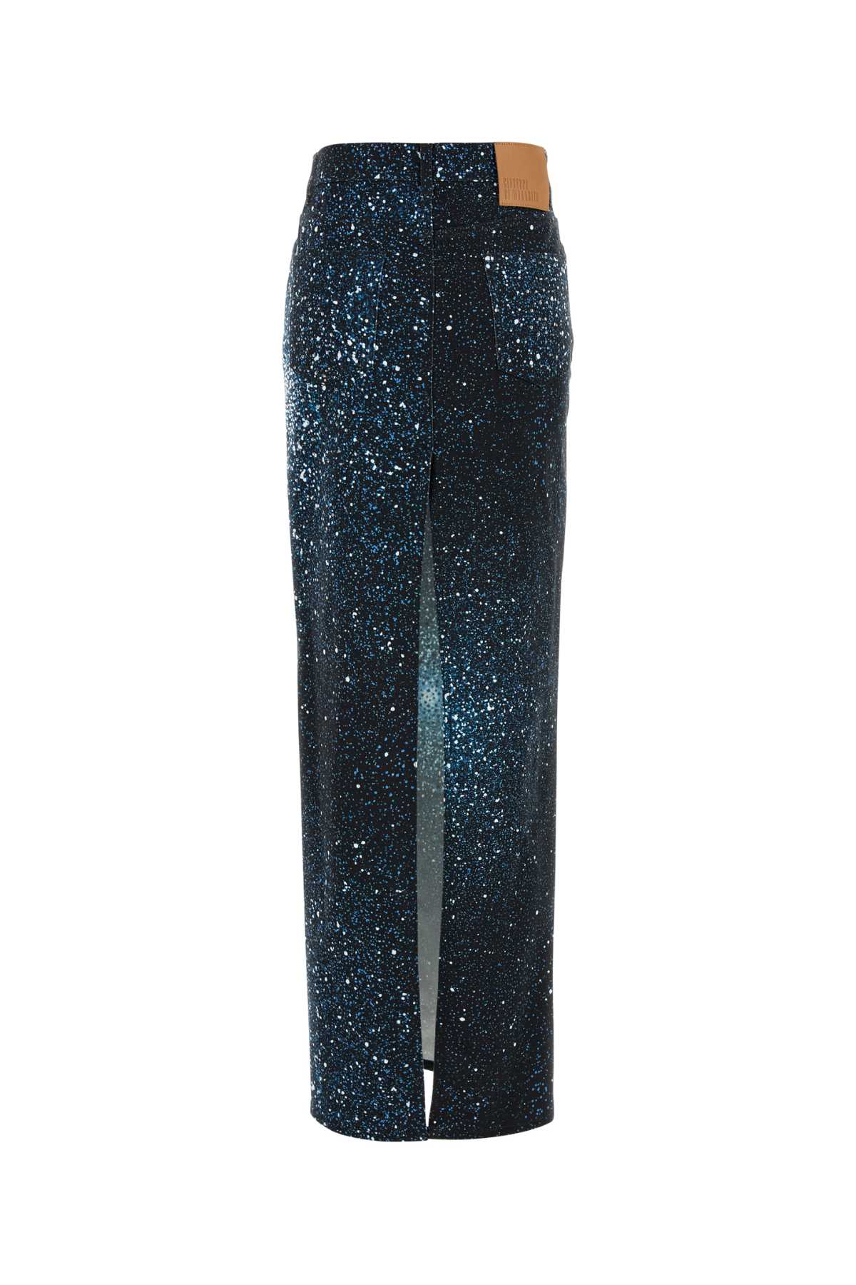 GIUSEPPE DI MORABITO Printed Denim Skirt