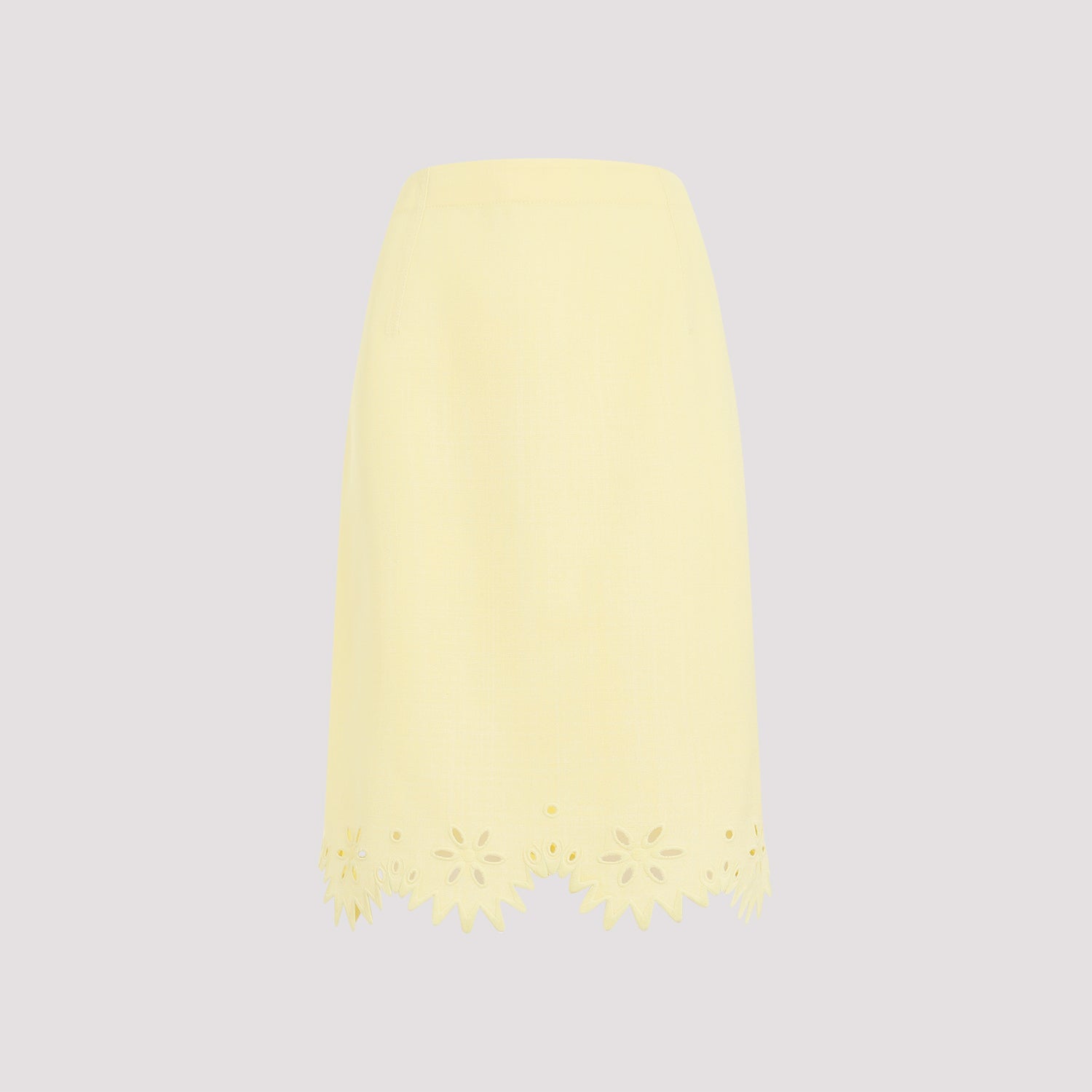 BOTTEGA VENETA Grainy English Embroidered Midi Skirt for Men