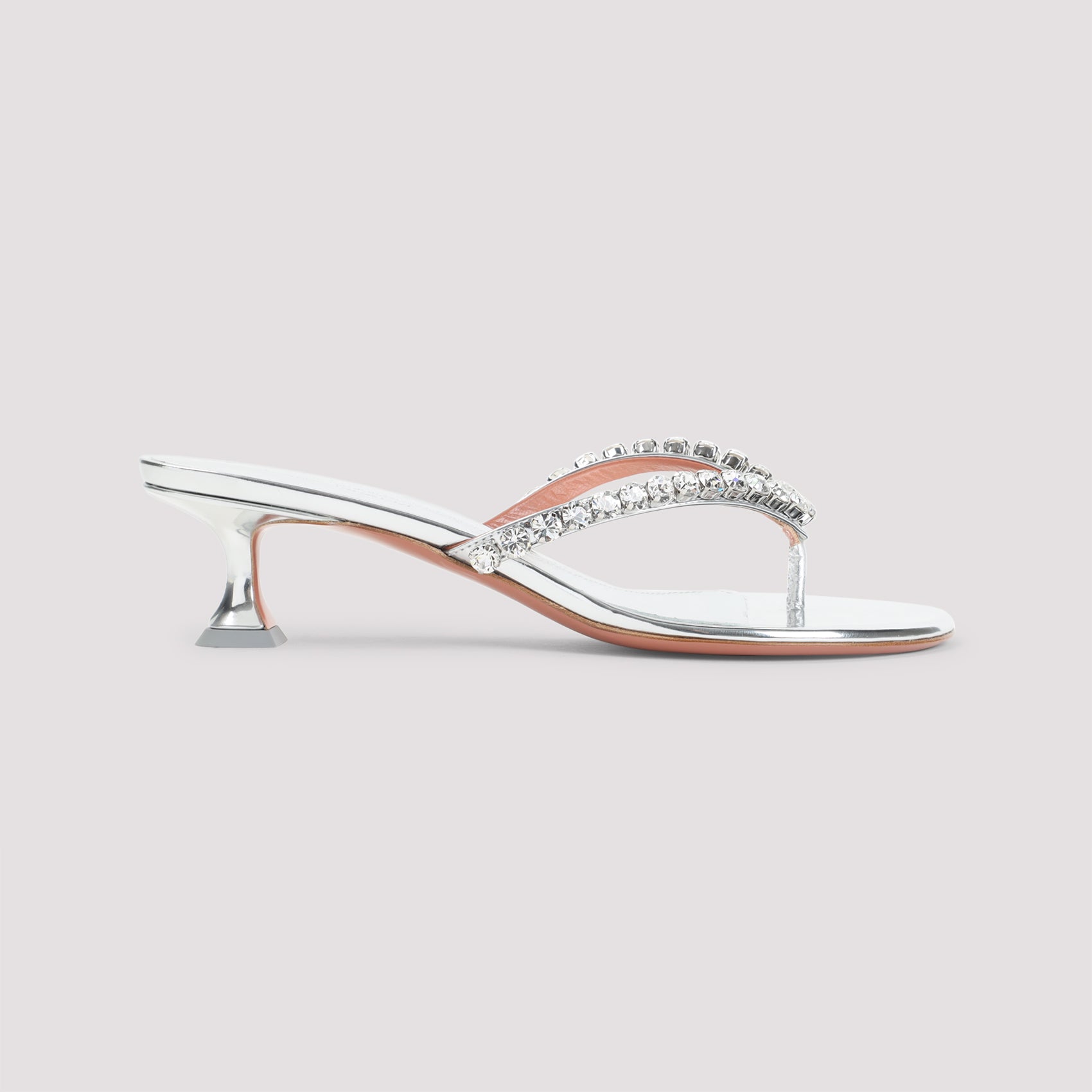 AMINA MUADDI Gigi Thong Mirror Sandals 4.5cm Heel for Men