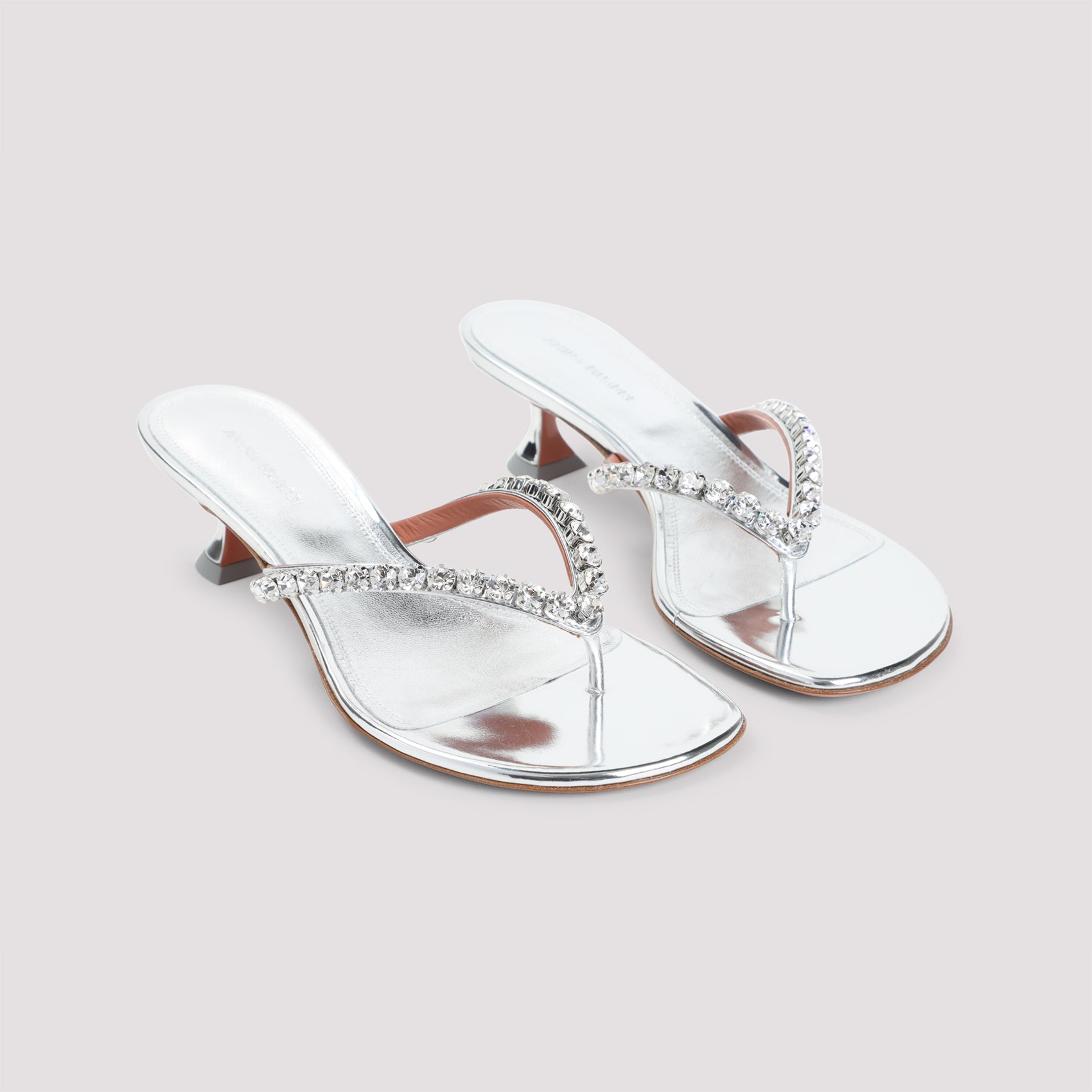 AMINA MUADDI Gigi Thong Mirror Sandals 4.5cm Heel for Men