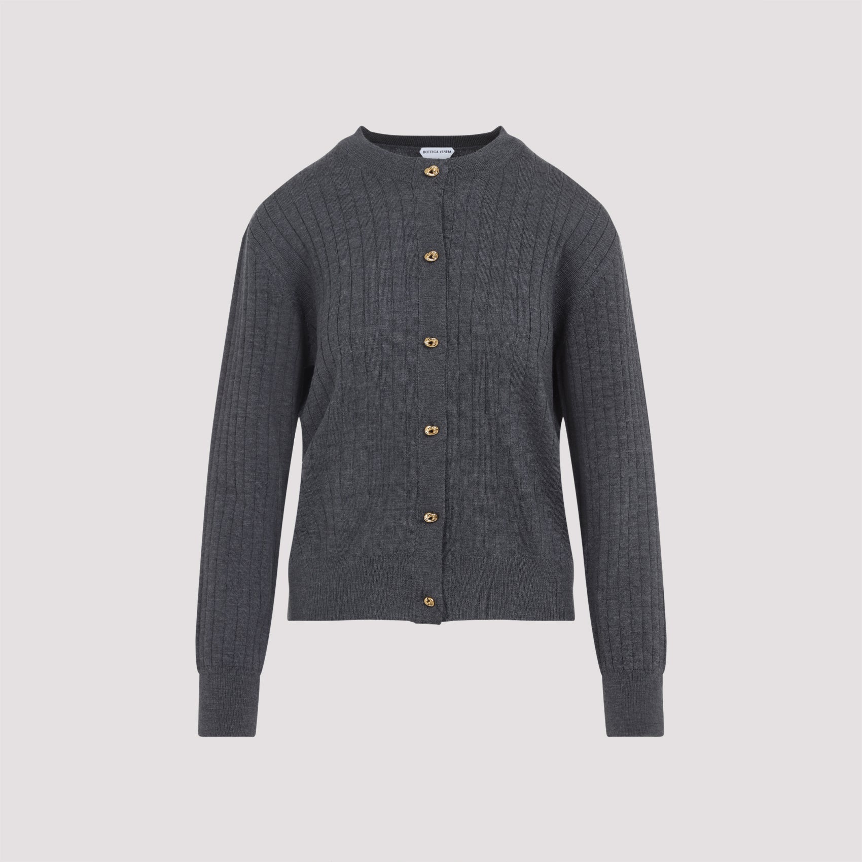BOTTEGA VENETA Wool Ribbed Cardigan for Men - FW25 Collection