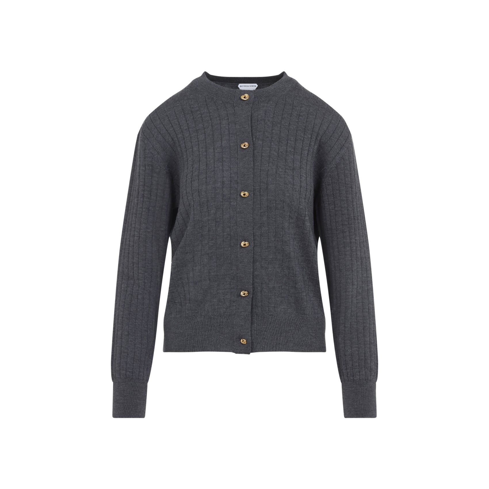 BOTTEGA VENETA Wool Ribbed Cardigan for Men - FW25 Collection