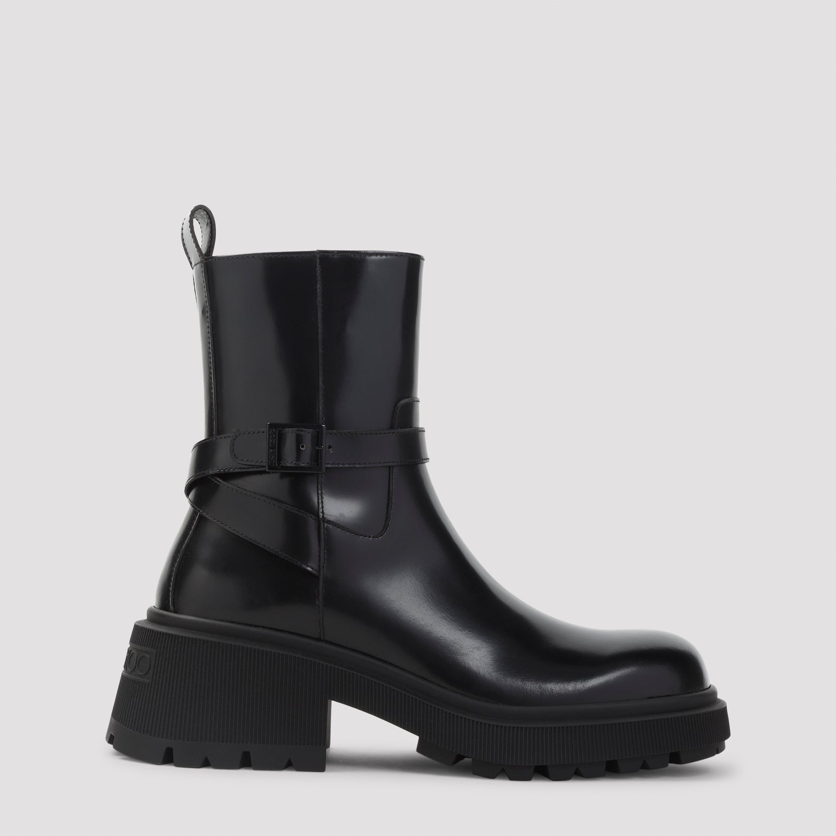 JIMMY CHOO Soft Box 100% Leather Conny Flat Boots - Heel Height: 5.5cm