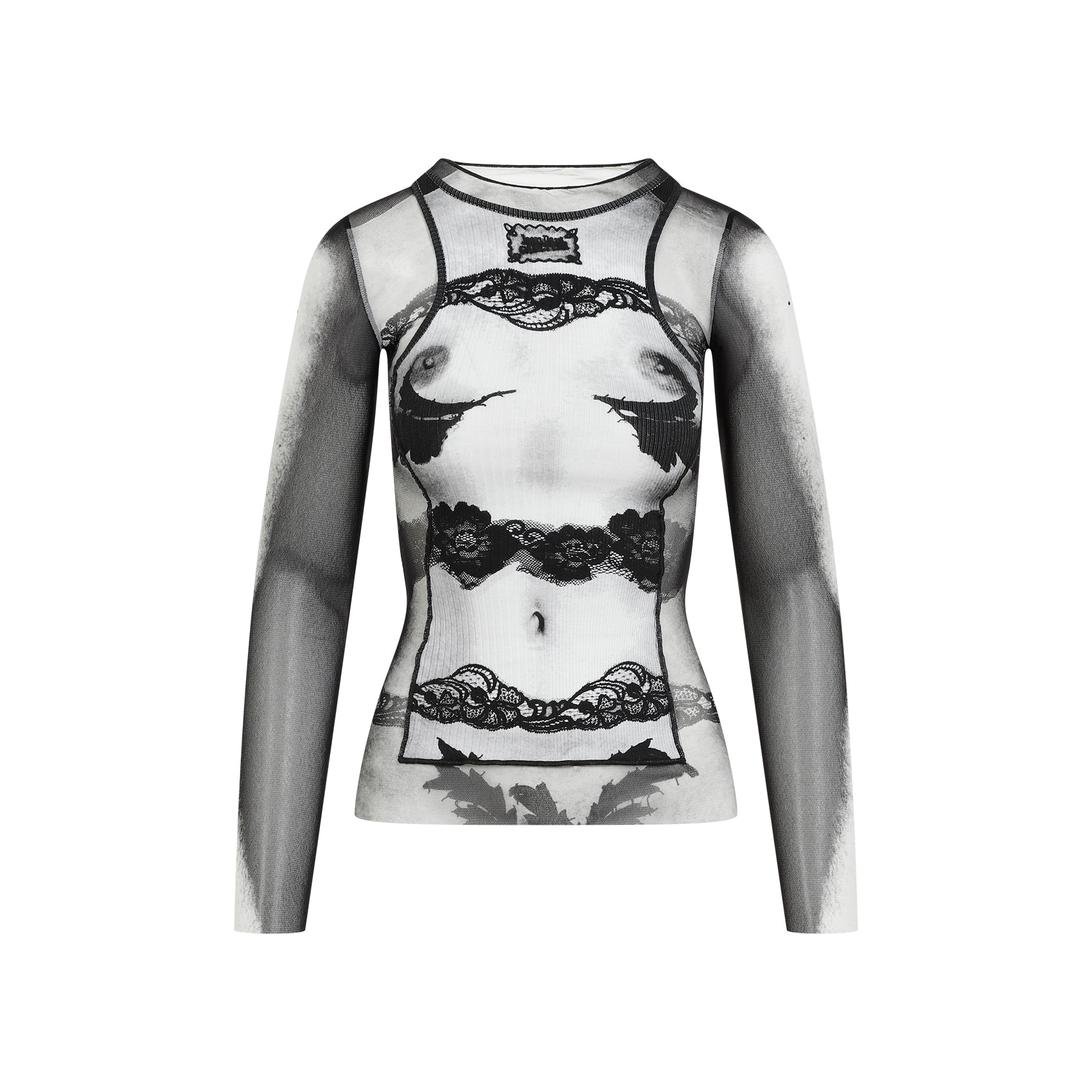JEAN PAUL GAULTIER Body Lace Mariniere Top