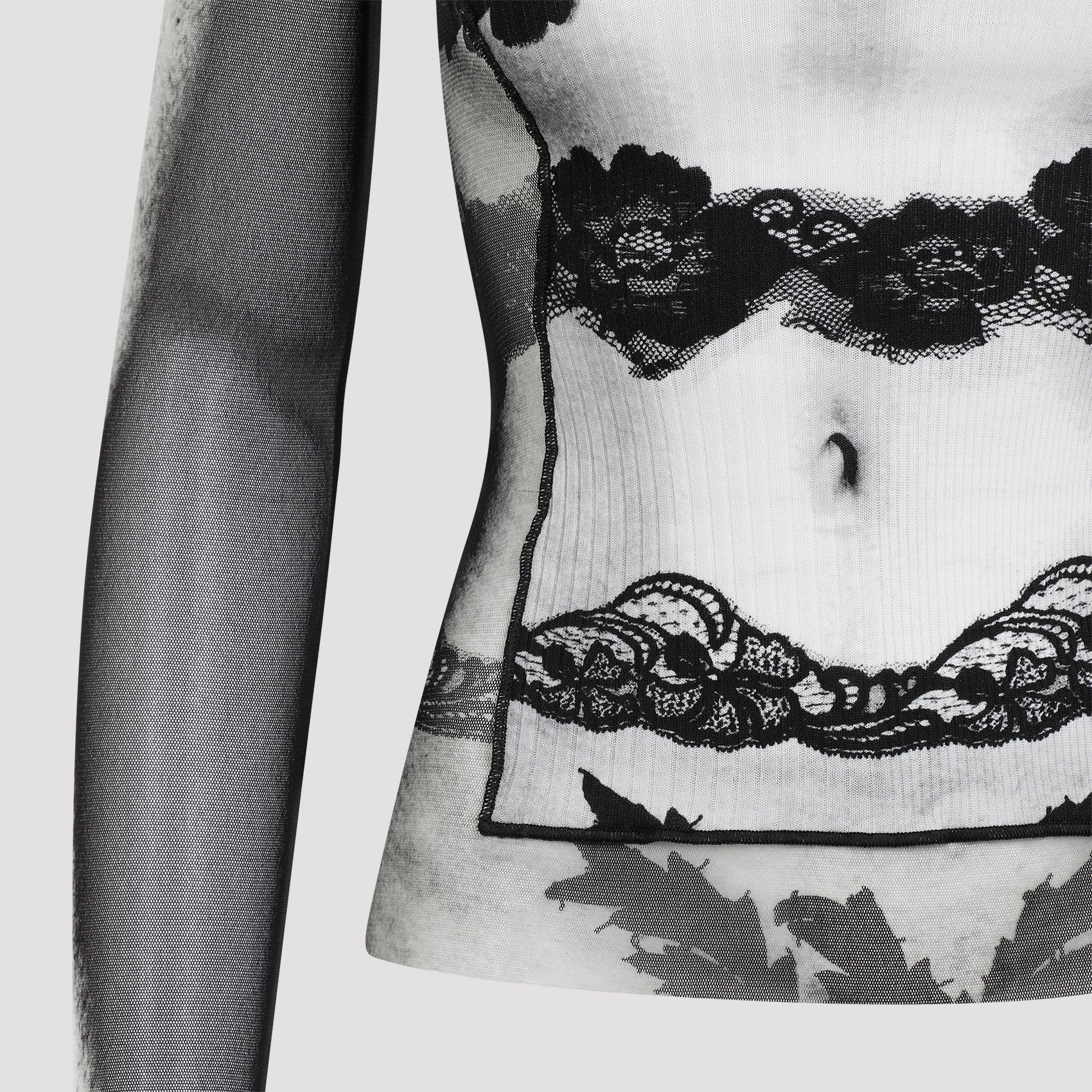 JEAN PAUL GAULTIER Body Lace Mariniere Top