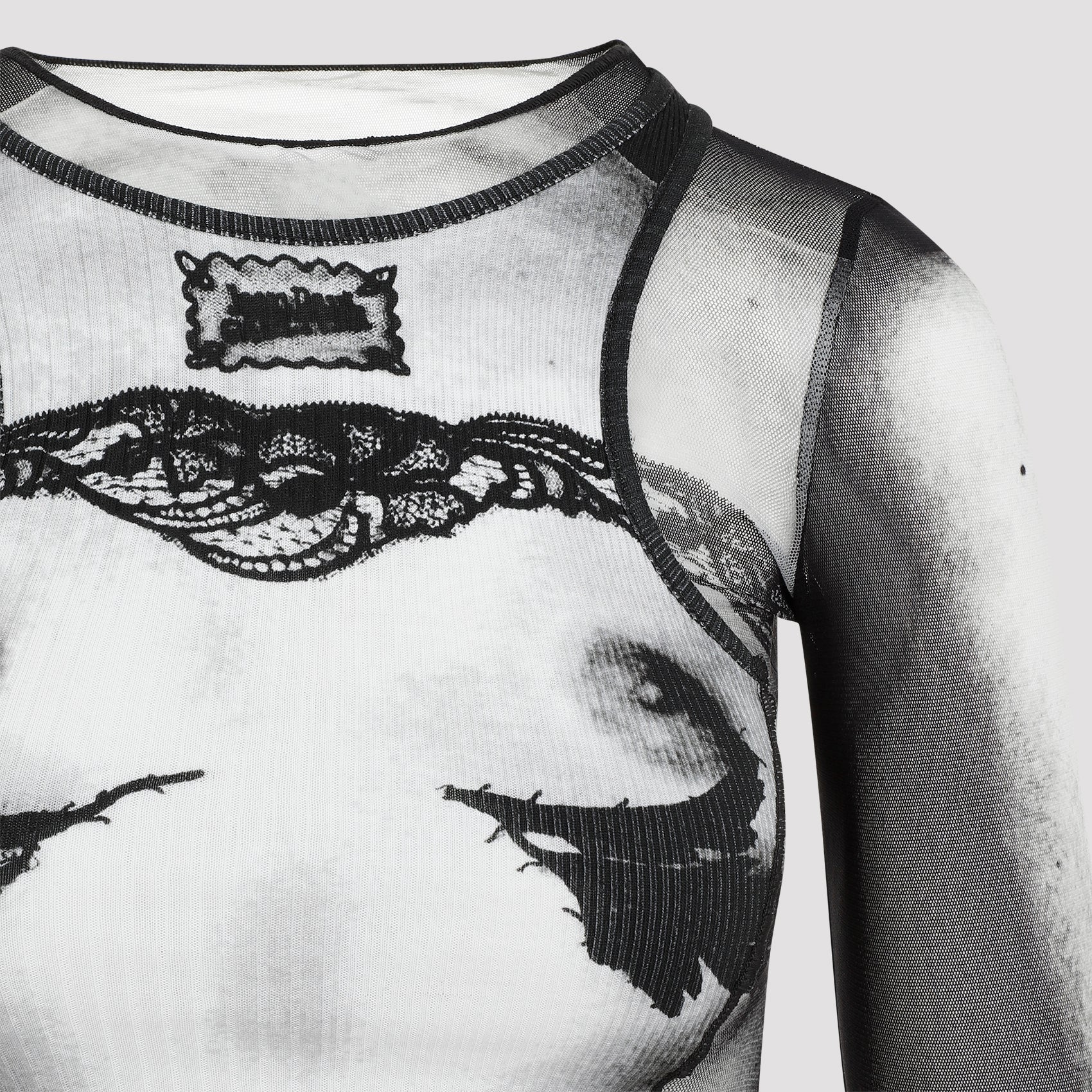 JEAN PAUL GAULTIER Body Lace Mariniere Top