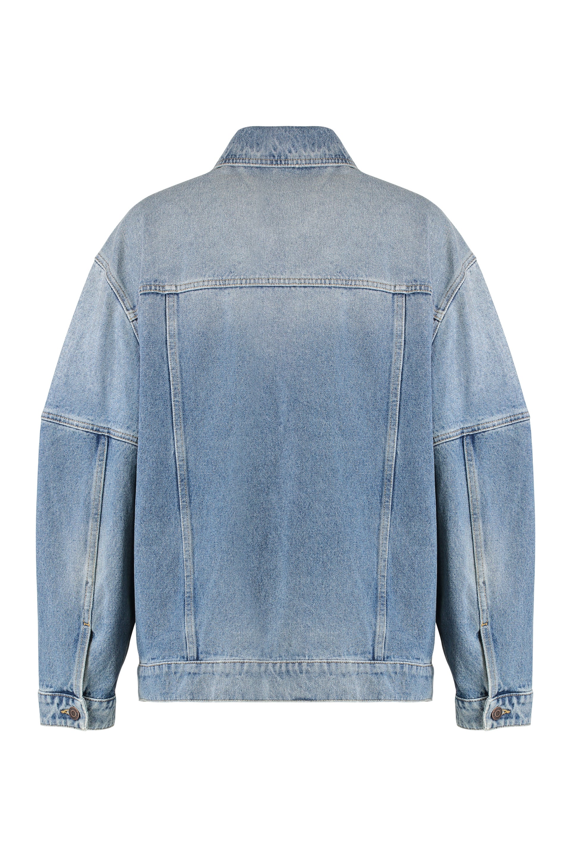 MOSCHINO COUTURE Women's Denim Jacket with Buttoned Flap Pockets