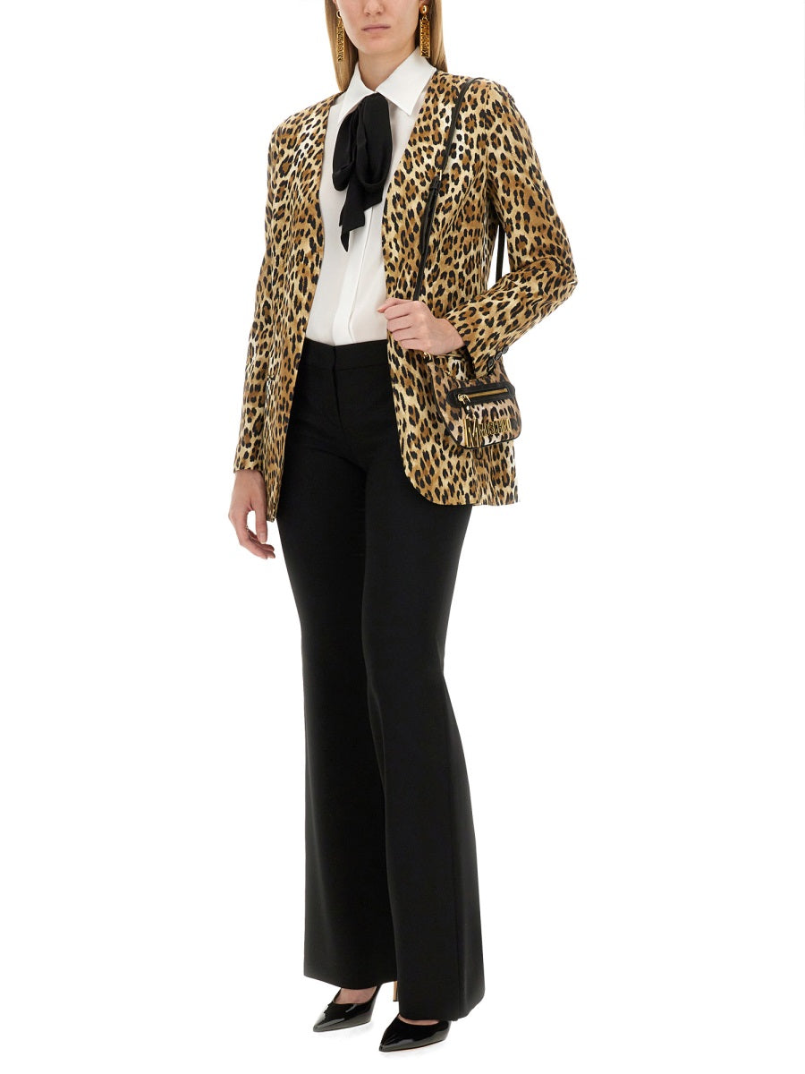 MOSCHINO COUTURE Women's Animal Pattern Couture Jacket - Size 40