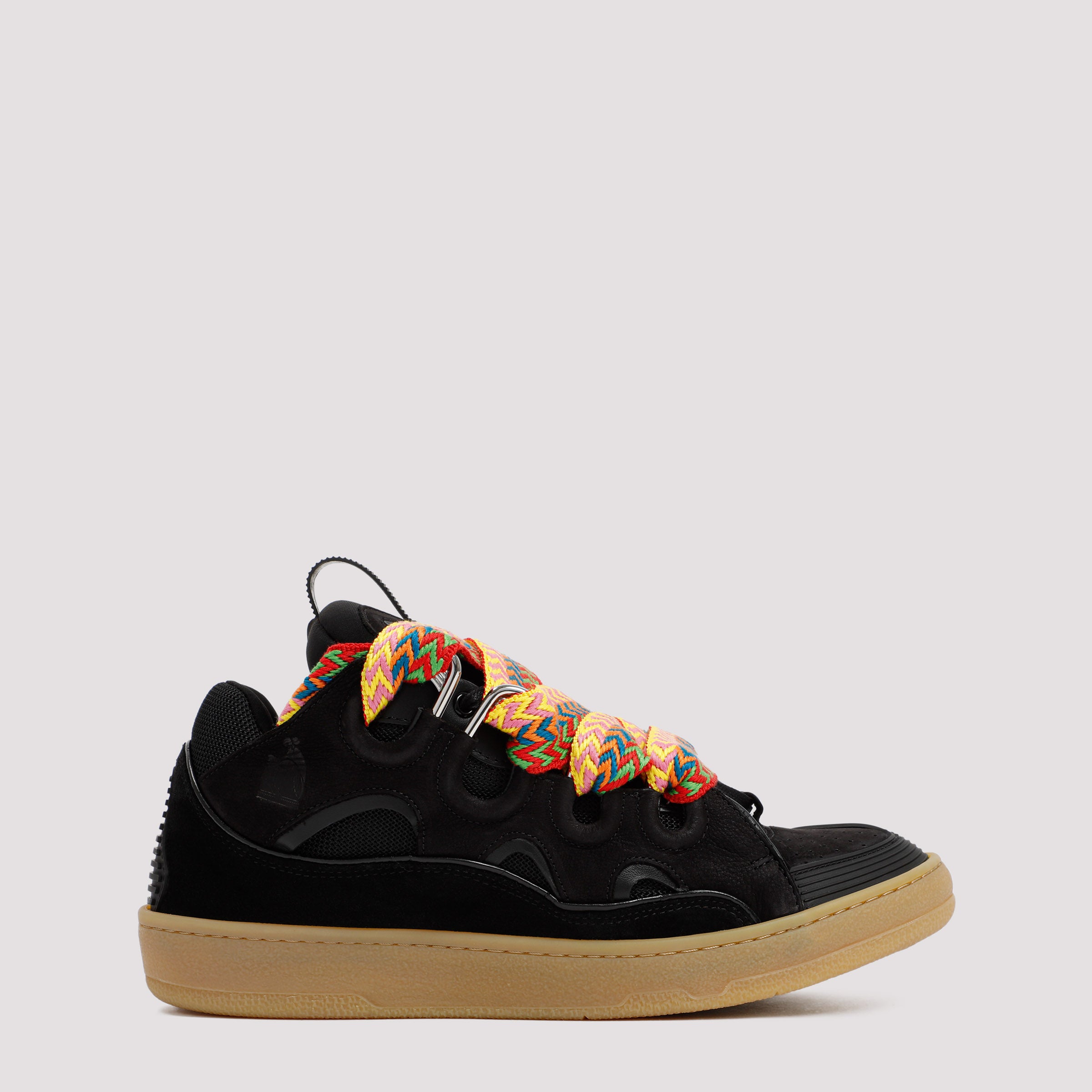 LANVIN Suede Leather Curb Sneakers