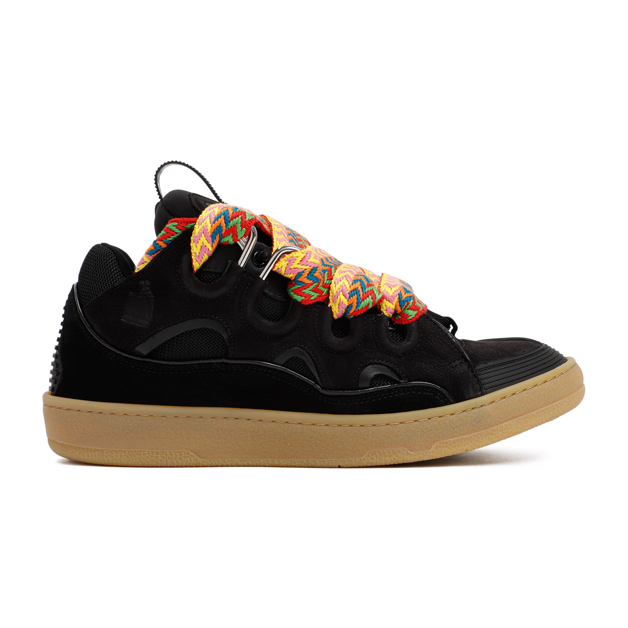 LANVIN Suede Leather Curb Sneakers