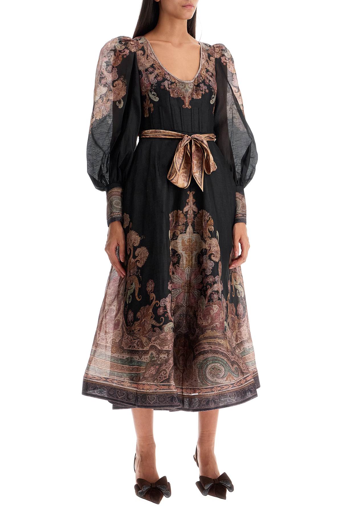 ZIMMERMANN Paisley Print Midi Dress
