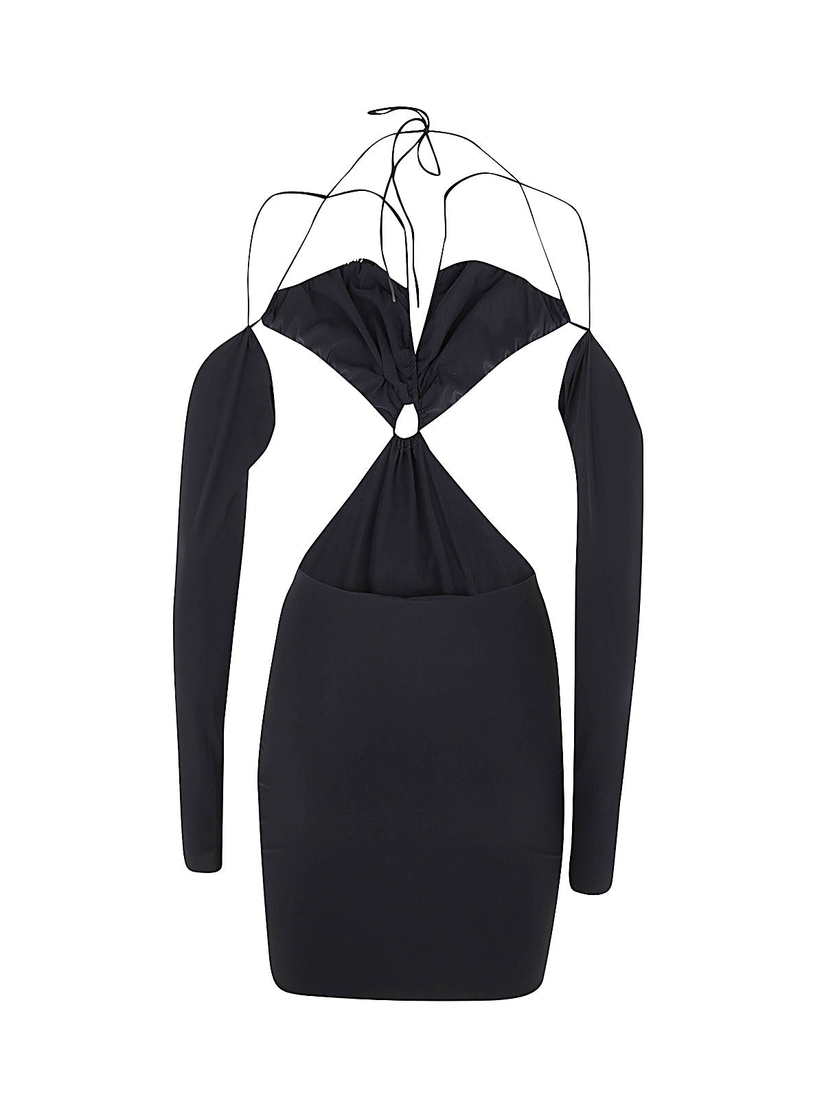 AMAZUIN Glamorous Crystal Mini Dress