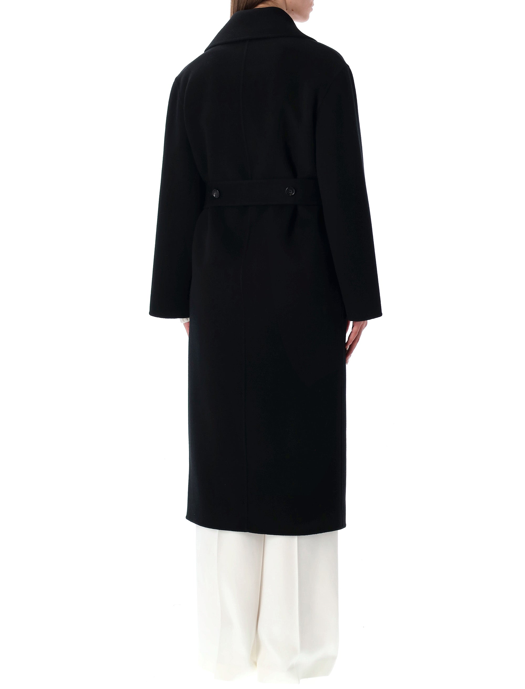 ALBERTA FERRETI Elegant Long Jacket in Double-Face Wool - Size 38