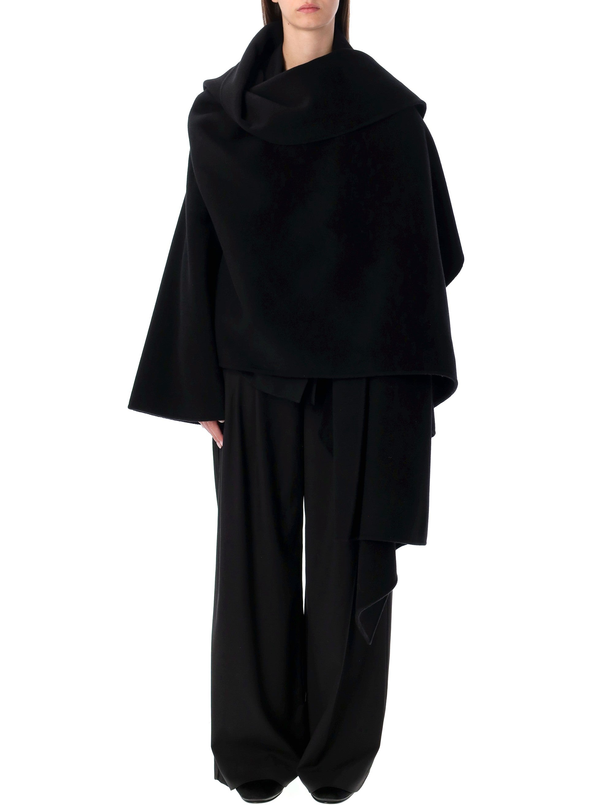 ALBERTA FERRETI Oversized Wool and Cashmere Cape for Women