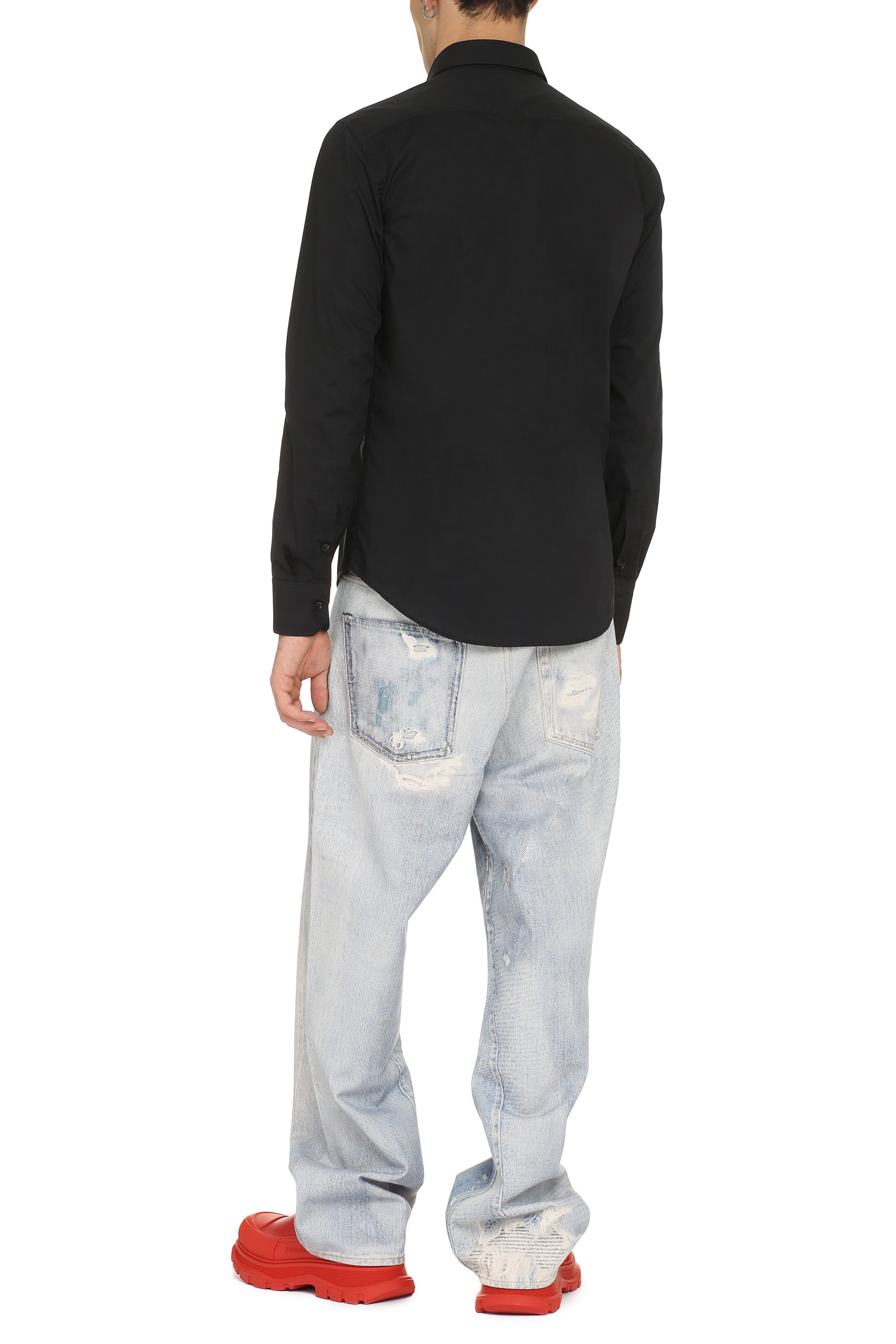 THE (ALPHABET) Classic Stretch Cotton Shirt - Rounded Hem