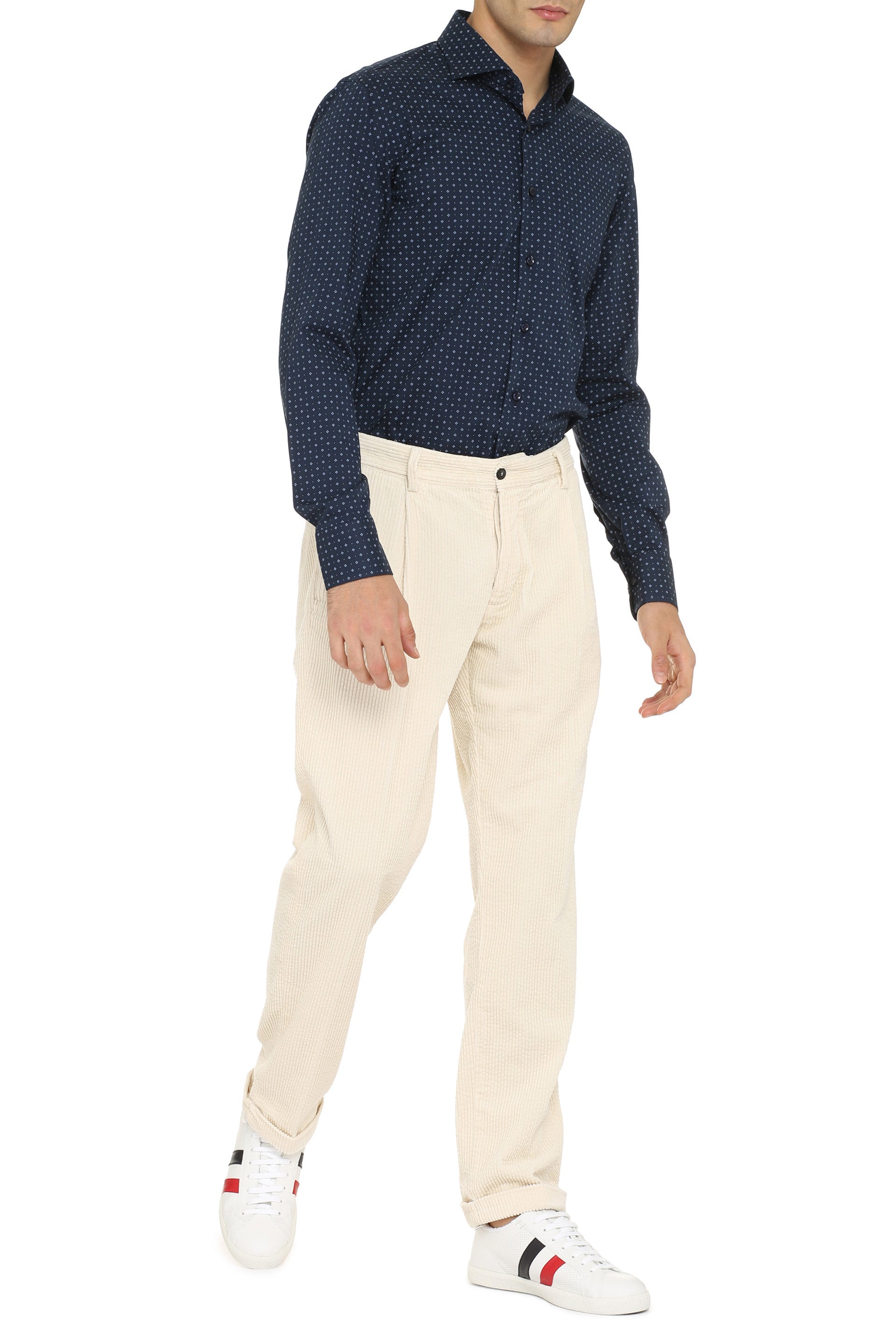 THE (ALPHABET) Alphabet Printed Cotton Shirt - Rounded Hem