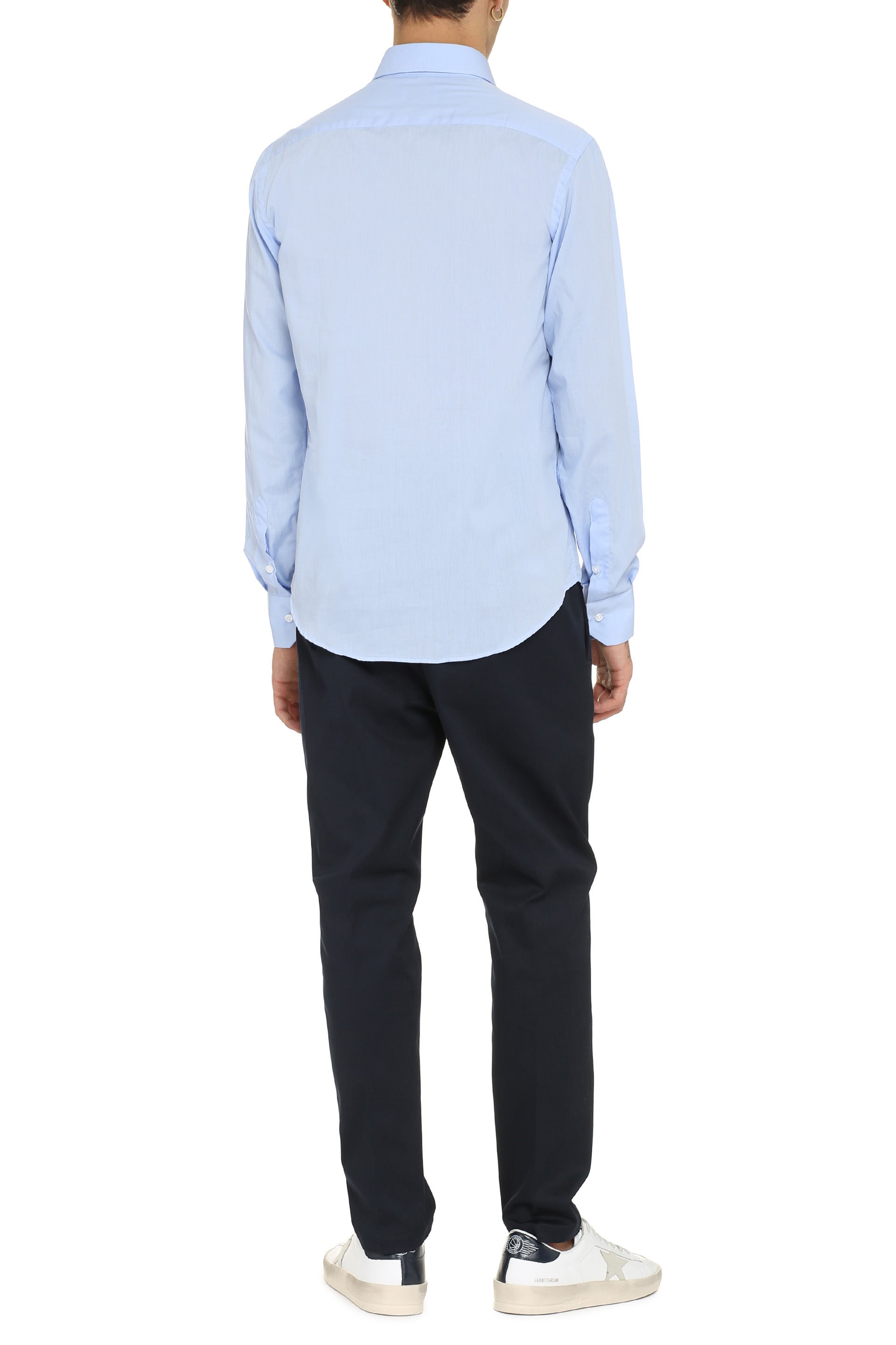 THE (ALPHABET) Stretch Cotton Shirt with Rounded Hem - Perfect Fit for Every Occasion
