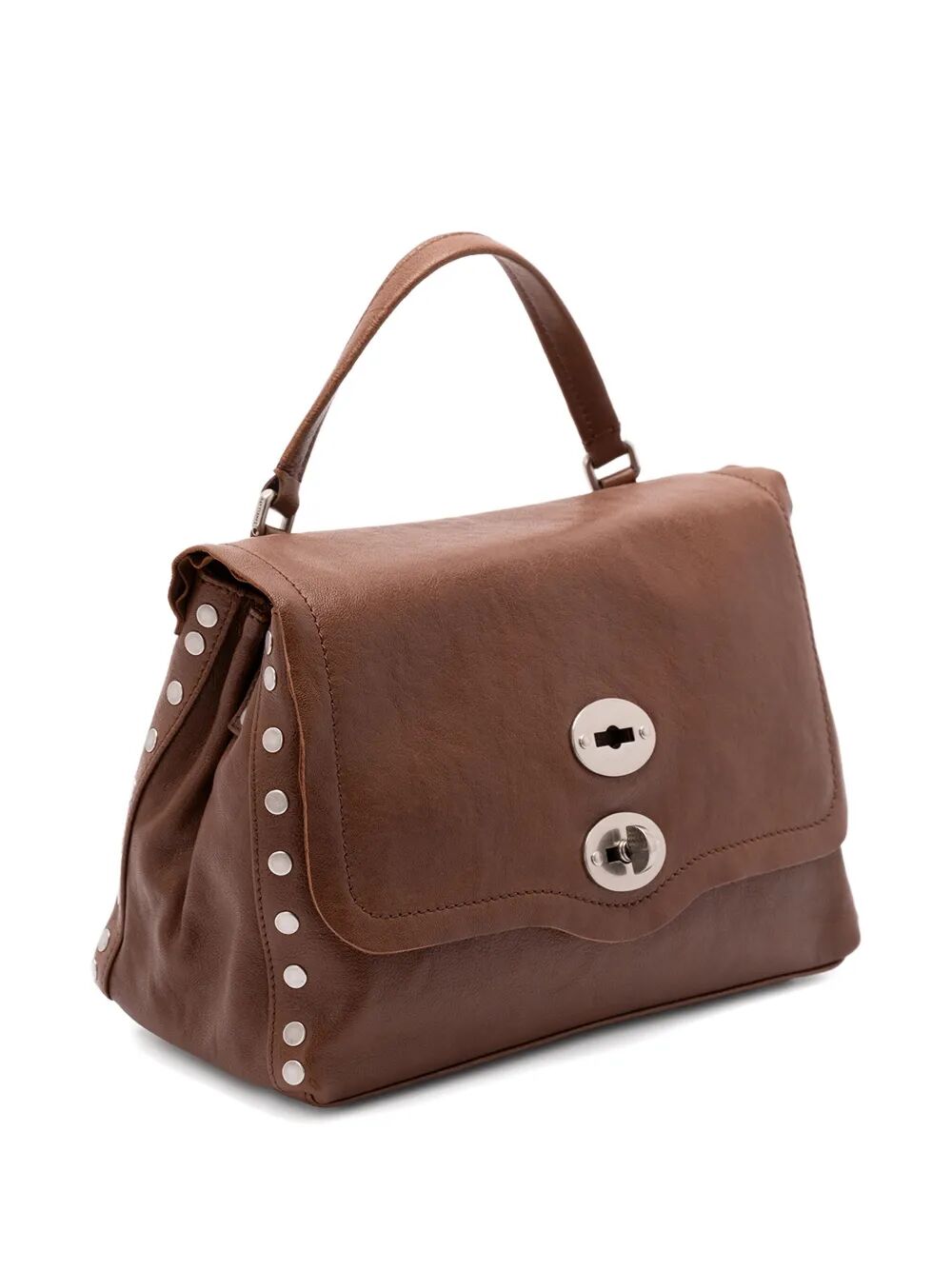 ZANELLATO Mini Postman Handbag in Hammered Leather