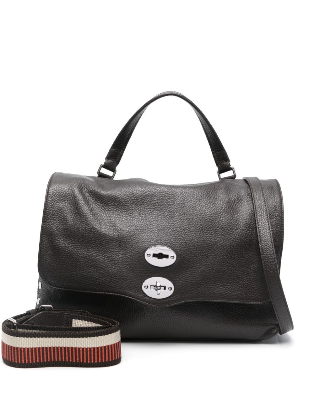 ZANELLATO Medium Postman Handbag in Hammered Leather