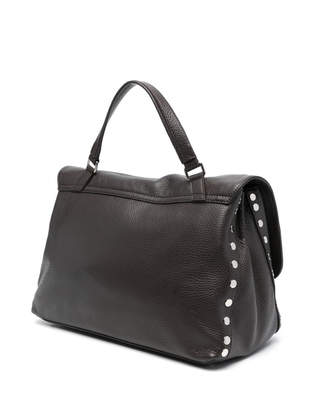 ZANELLATO Medium Postman Handbag in Hammered Leather