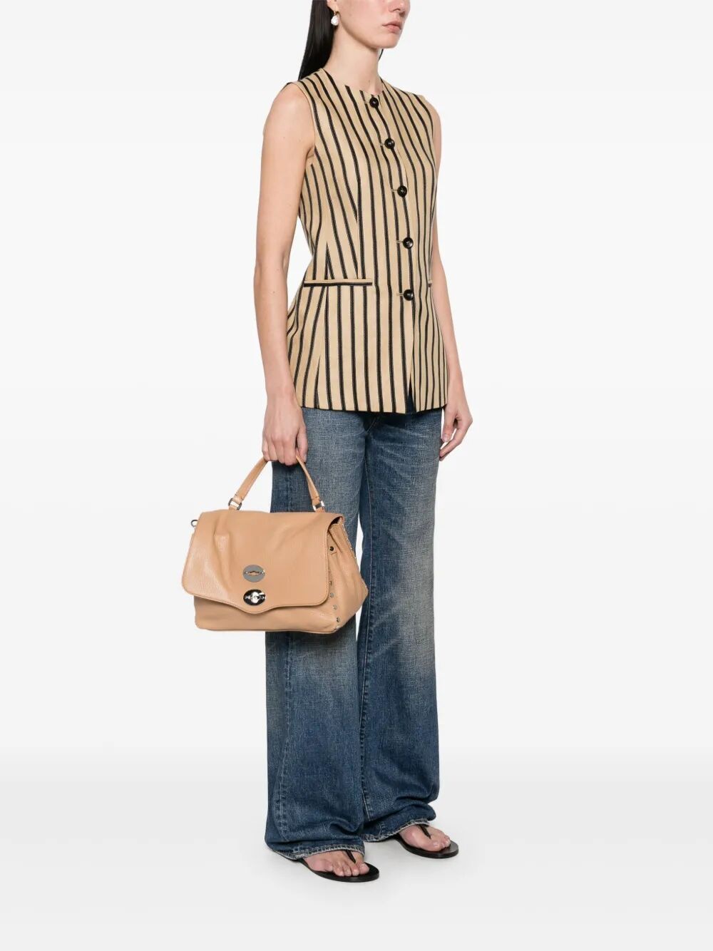 ZANELLATO Mini Tumbled Leather Handbag