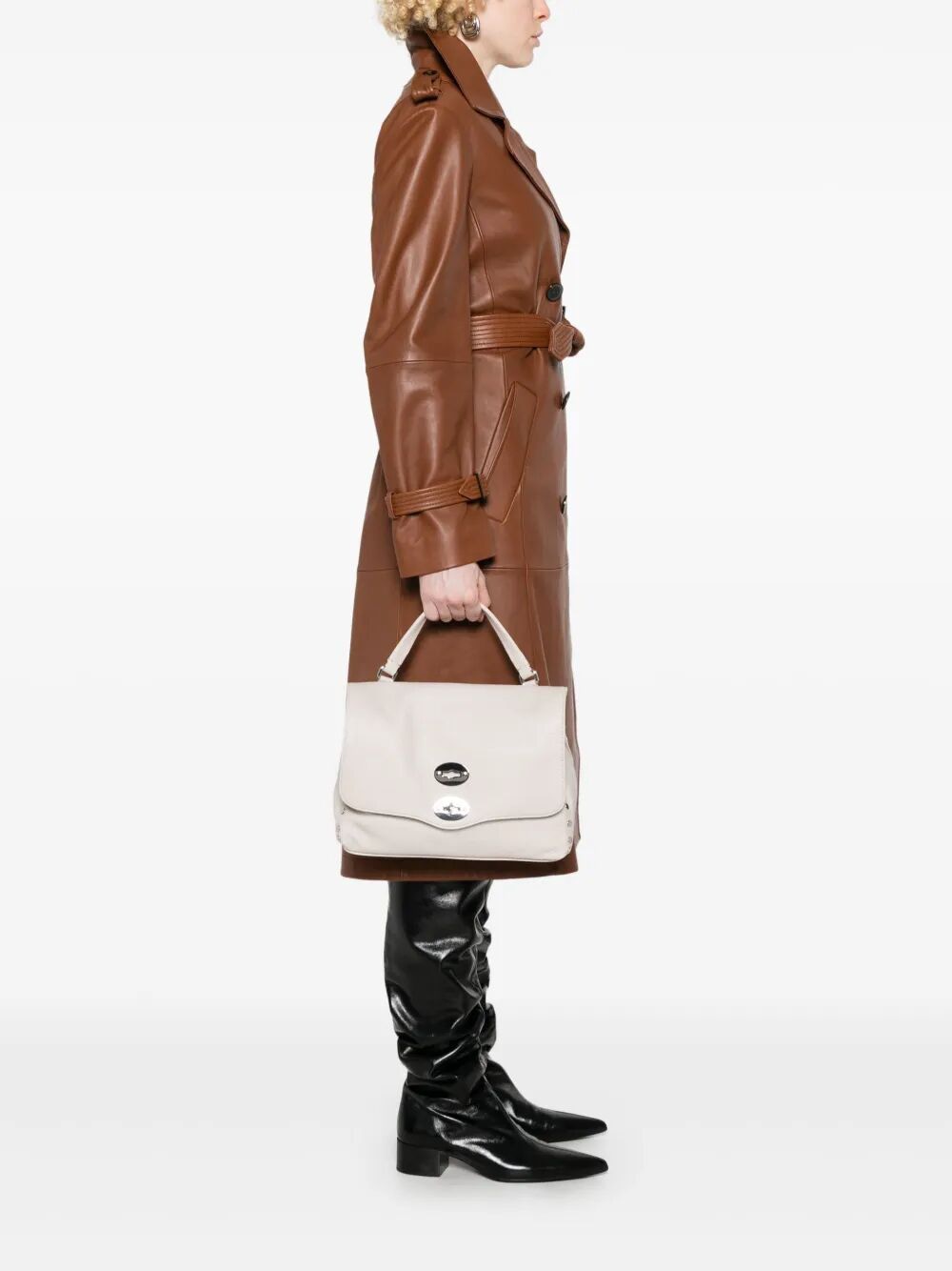 ZANELLATO Mini Hammered Leather Postman Handbag