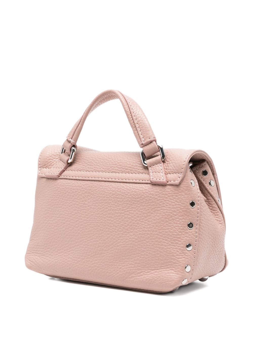ZANELLATO Mini Leather Handbag with Double Twist-Lock Closure