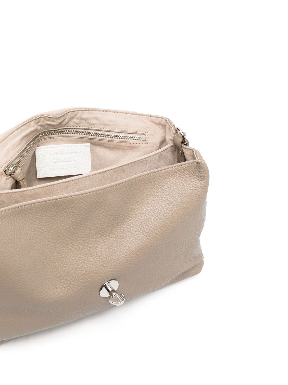 ZANELLATO Pebbled Leather Handbag with Twist-Lock Closure