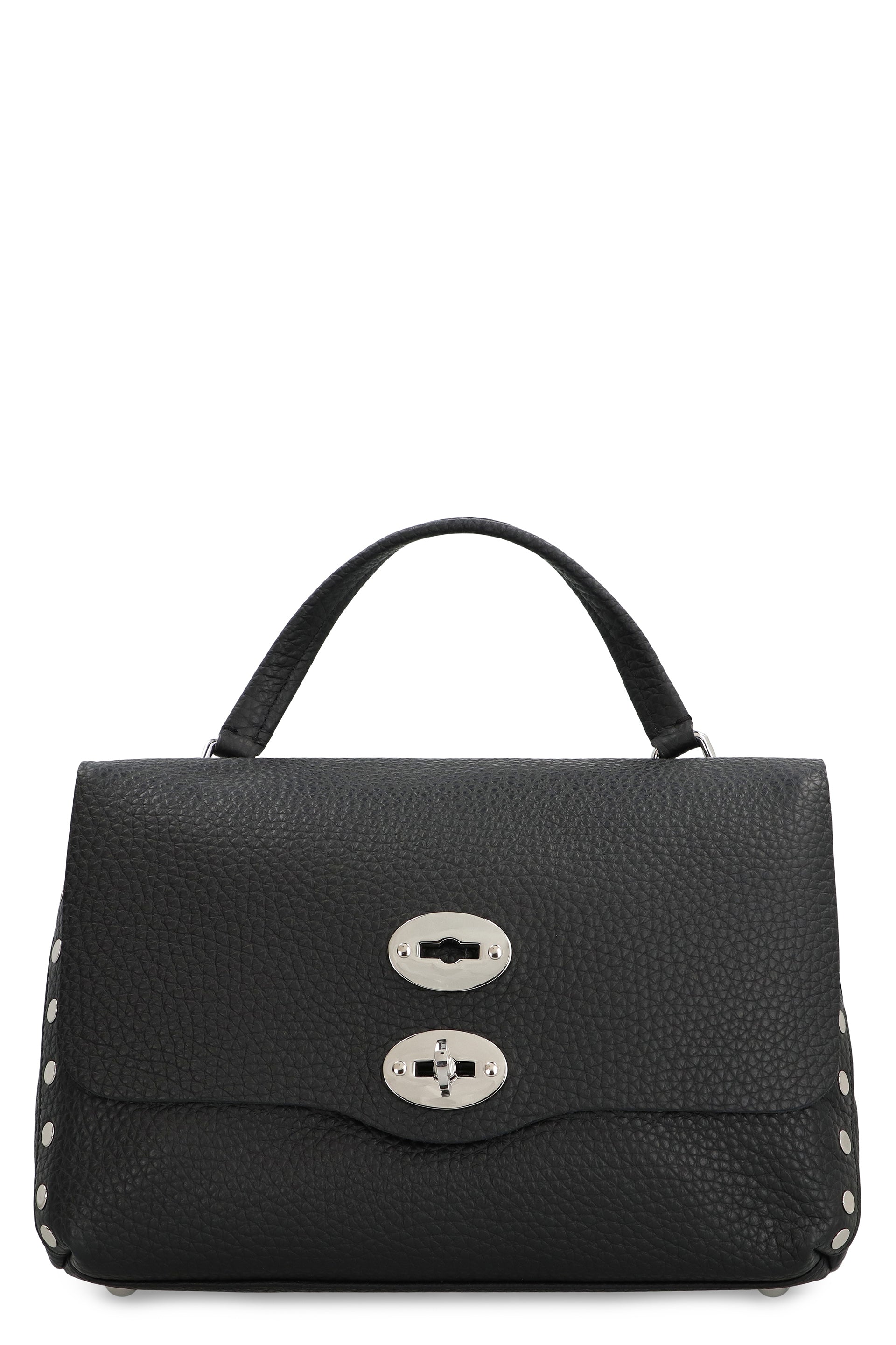 ZANELLATO Mini Grainy Leather Handbag with Decorative Studs